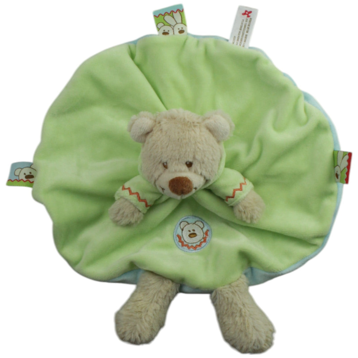 123000015531 Nicotoy Süßer Teddybär, grün Schmusetuch Kumpel Leo Gebraucht Knuddeltuch Kuscheltuch