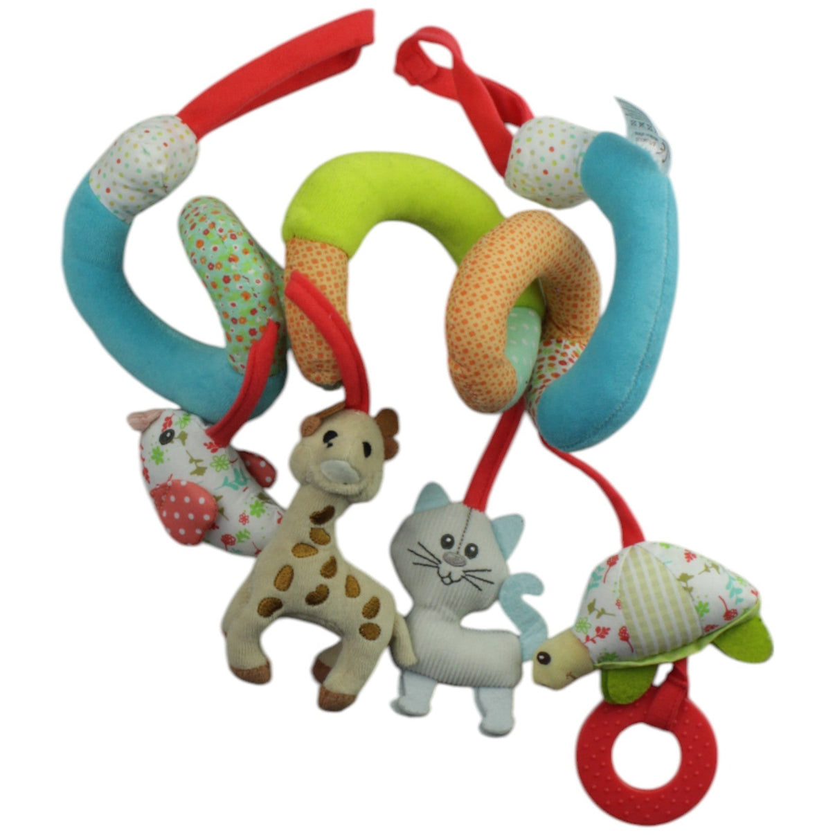 123000015547 Vulli Sophie la girafe, mehrfarbig Kinderwagenkette Kumpel Leo Gebraucht