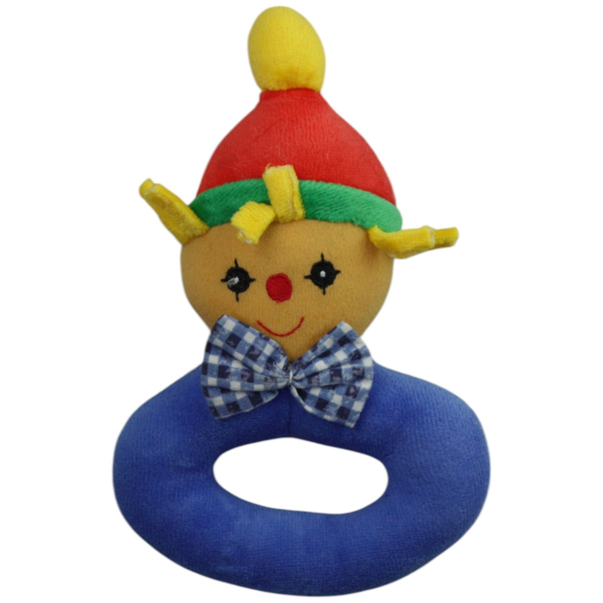 123000015555 Unbekannt Harlekin mit Fliege, bunt Greifling mit Rassel Kumpel Leo Gebraucht