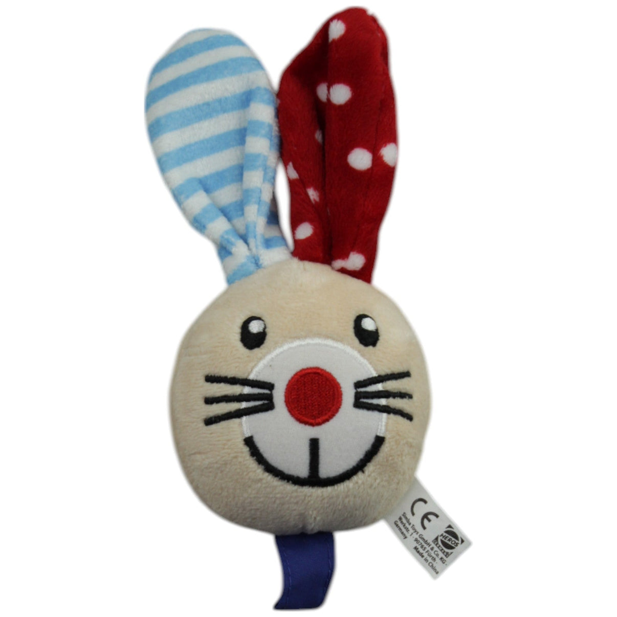 123000015567 Simba Heros, süßer Hase mit bunten Ohren Rassel Kumpel Leo Gebraucht