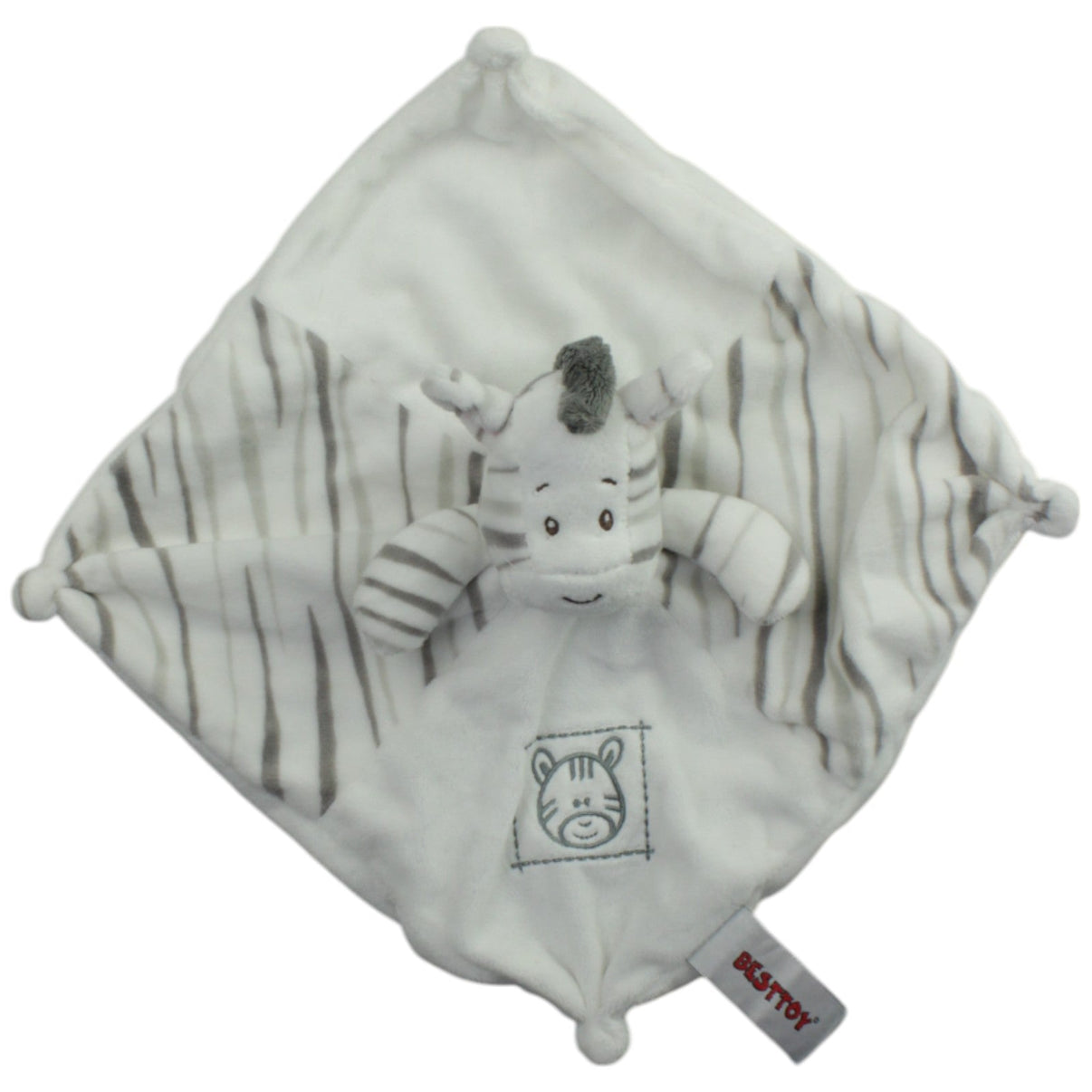 123000015573 Besttoy Süßes Zebra Schmusetuch mit Rassel Kumpel Leo Gebraucht Knuddeltuch Kuscheltuch