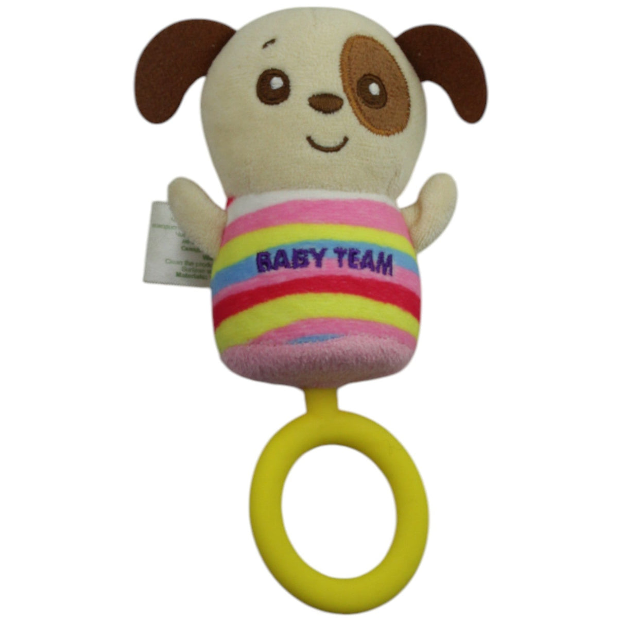 123000015577 Baby Team Hund mit Fleck am Auge, bunt Greifling mit Glocke Kumpel Leo Gebraucht