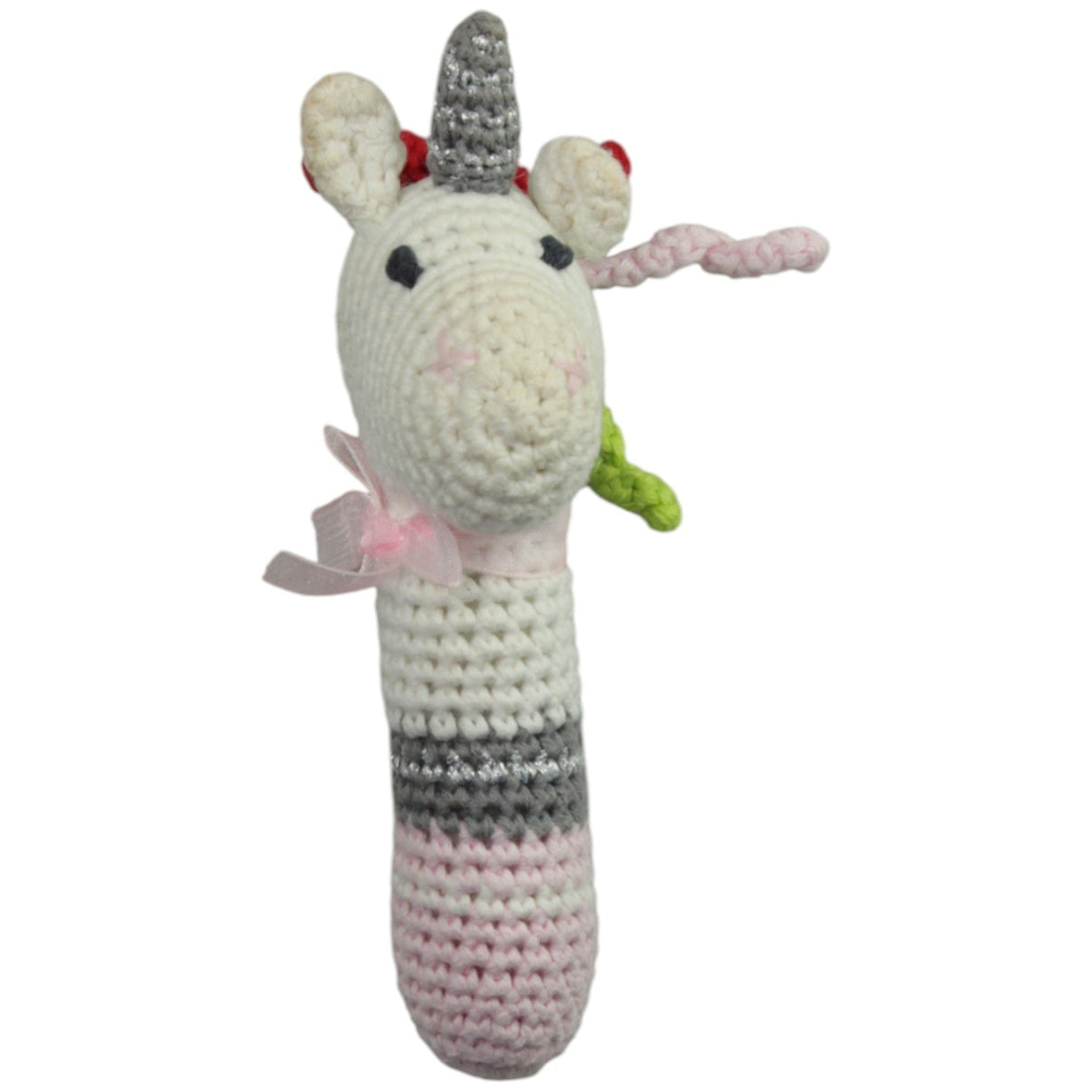 123000015600 Die Spiegelburg BabyGlück, Einhorn in Häkeloptik Greifling mit Rassel Kumpel Leo Gebraucht