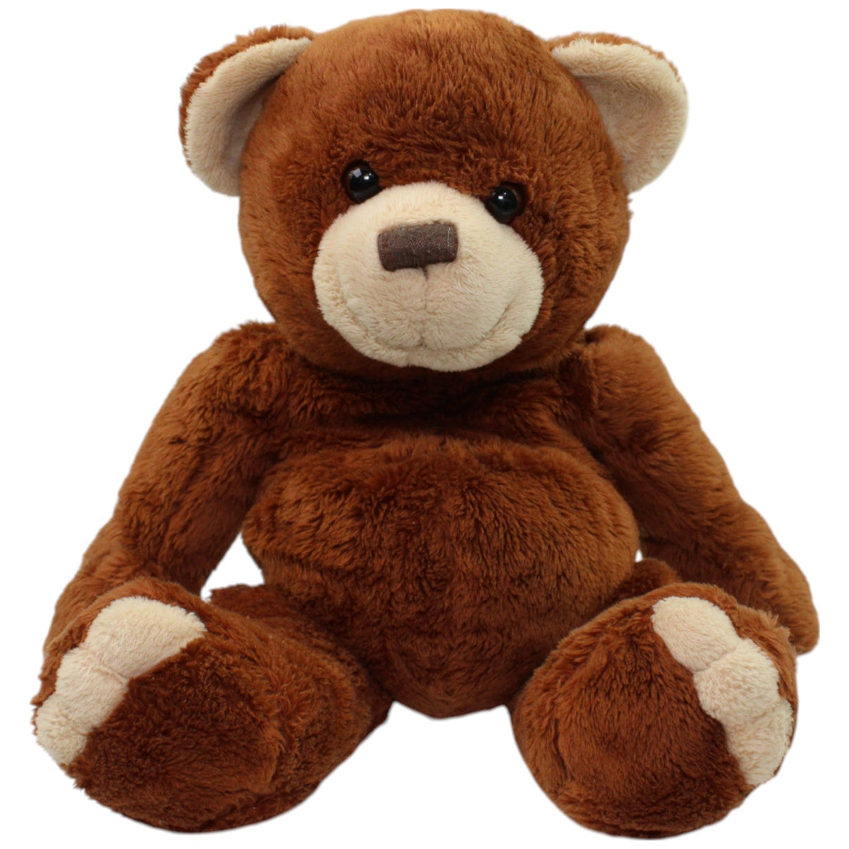123000015741 Kuschelwuschel Sitzender Teddybär, dunkelbraun Kuscheltier Kumpel Leo Gebraucht Teddy Teddybär