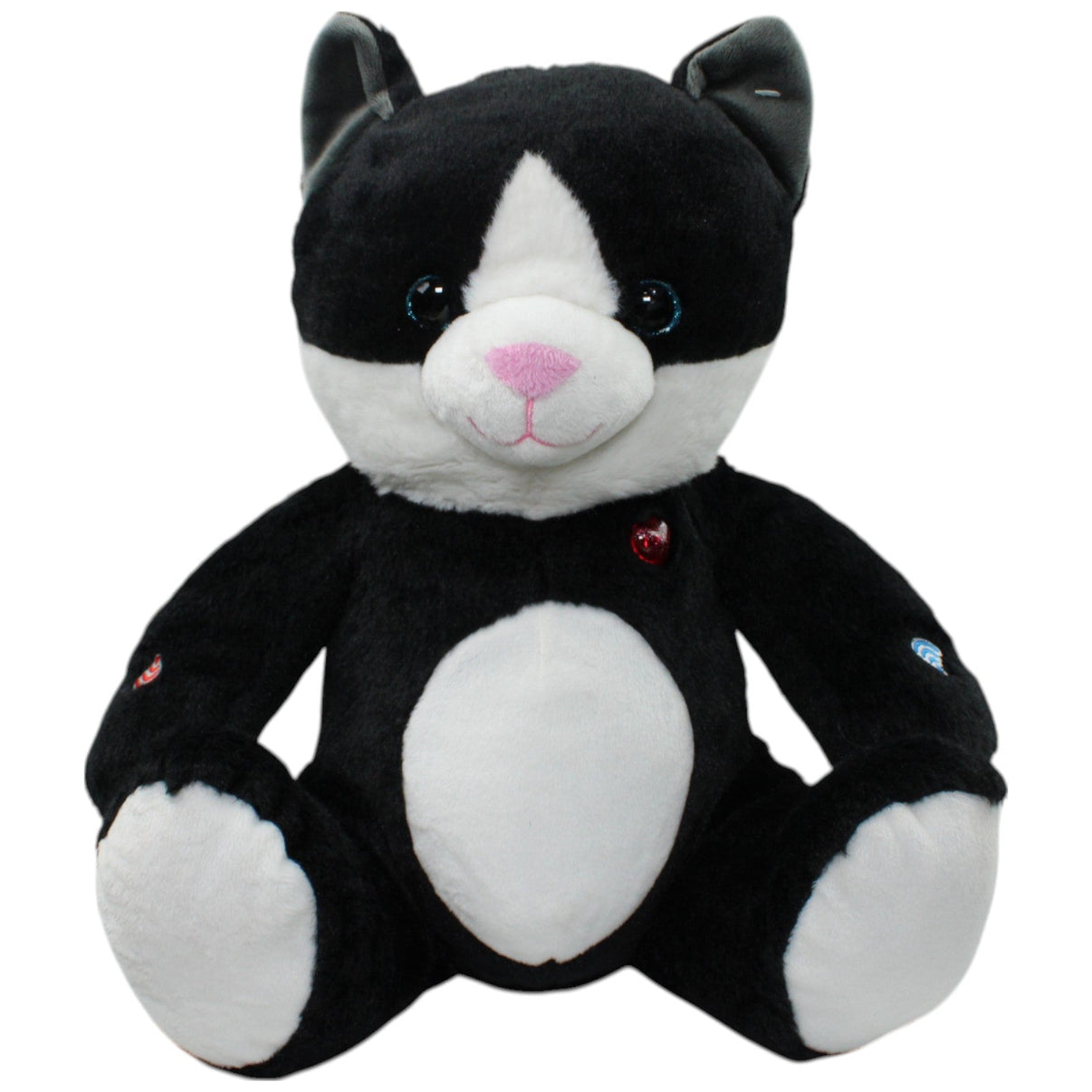 123000015750 Jay@Play Cloud Pets, schwarz - weiße Katze Kuscheltier Kumpel Leo Gebraucht