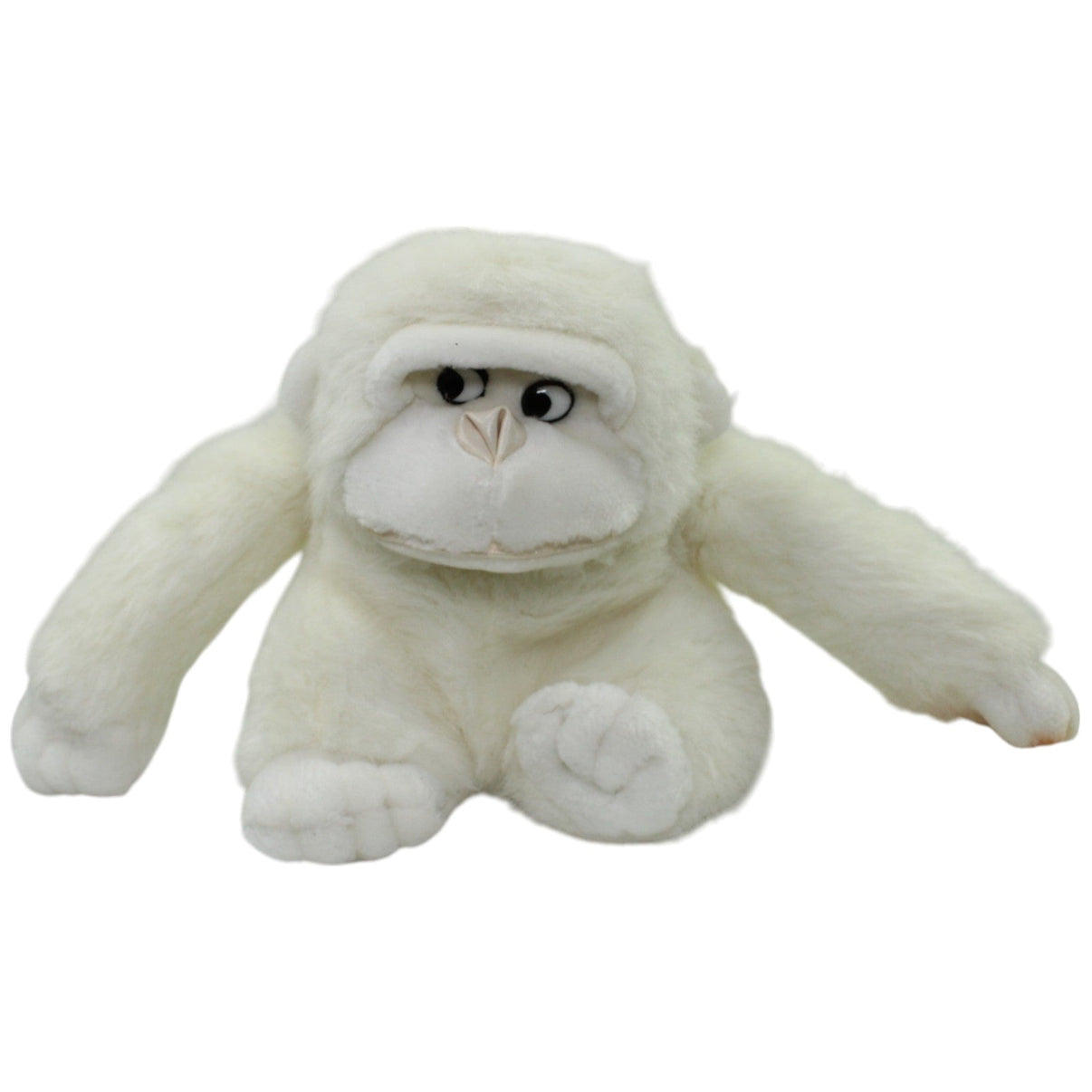 123000015757 M. Klein Plüschel, weißer Gorilla mit Banane Kuscheltier Kumpel Leo _Vintage_ Gebraucht Vintage