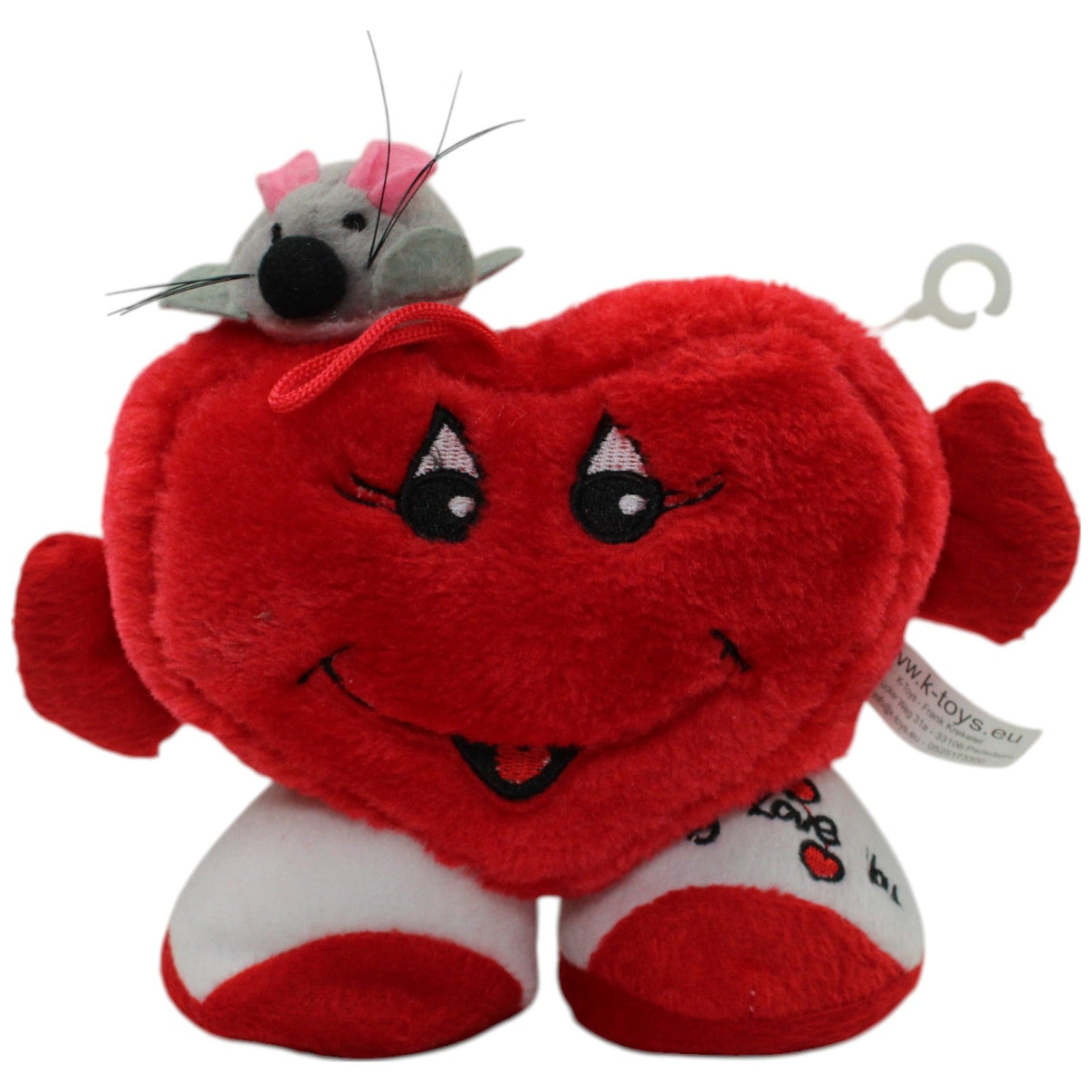 123000015771 K - Toys Kleines Herz mit Maus " I love You" Plüschfigur Kumpel Leo Gebraucht