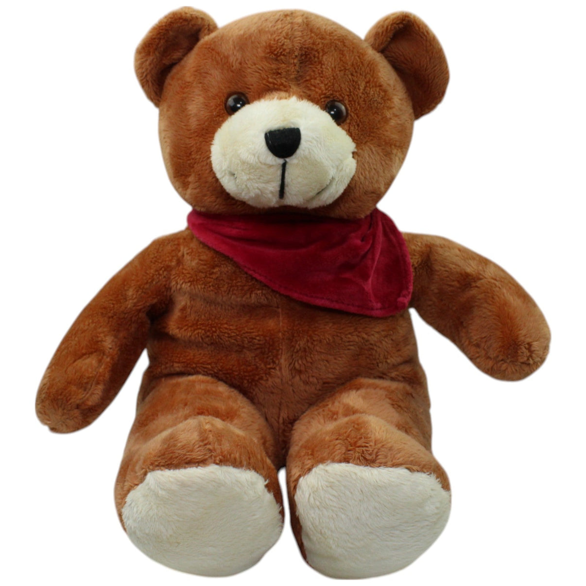123000015780 Heunec Großer brauner Teddybär mit Halstuch Kuscheltier Kumpel Leo Gebraucht Teddy Teddybär