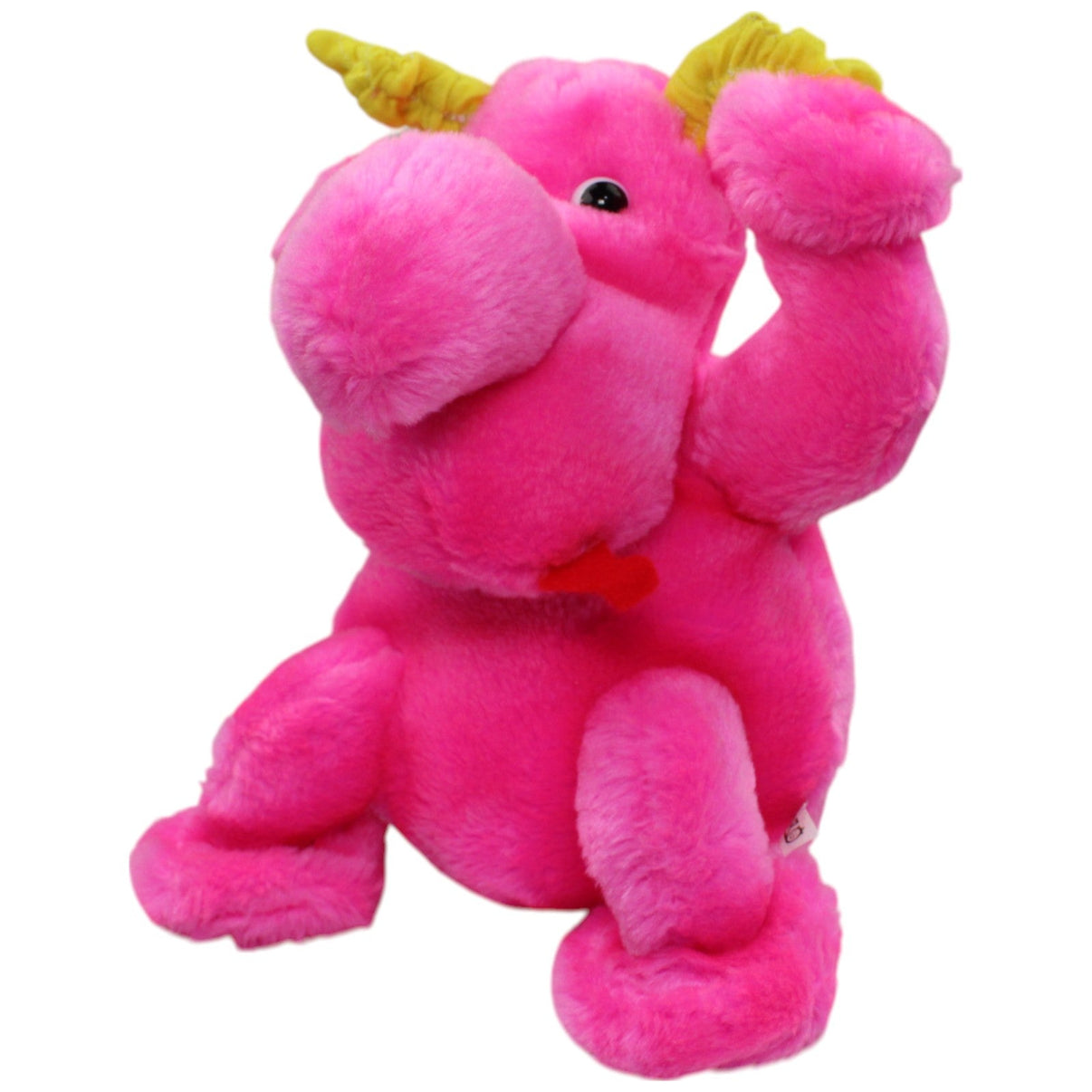 123000015785 DKO Süßes Monster mit Hörner, pink Plüschfigur Kumpel Leo _Vintage_ Gebraucht Vintage