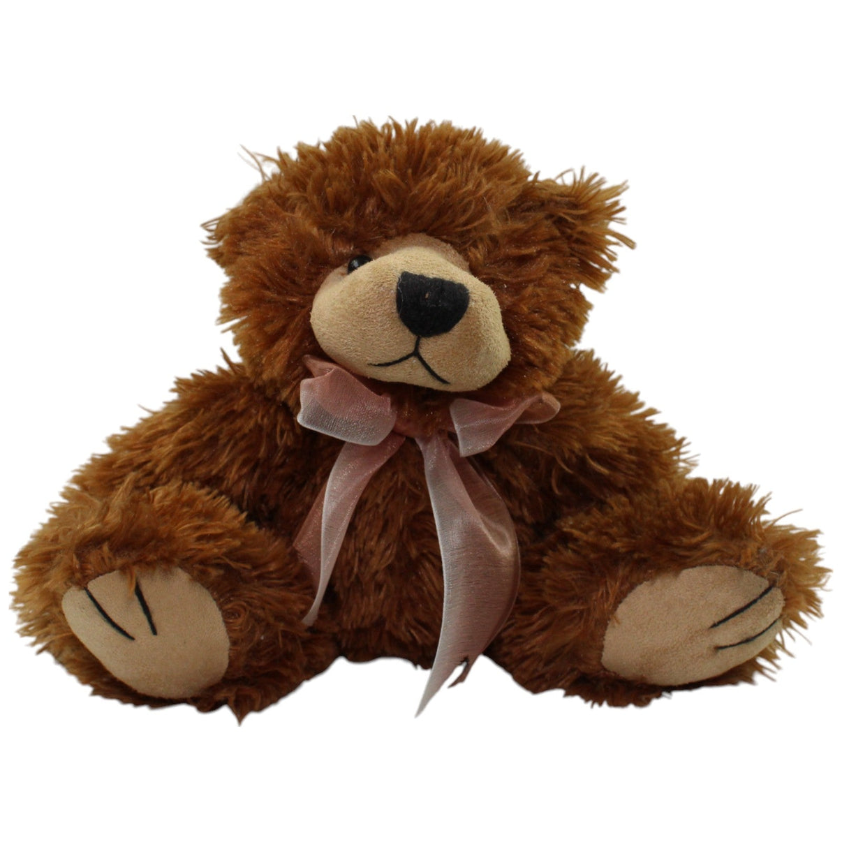 123000015792 Home Shopping Europe Teddy mit Schleife, sitzend Kuscheltier Kumpel Leo Gebraucht Teddy Teddybär