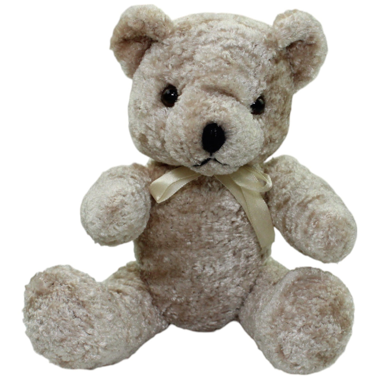 123000015794 Unbekannt Kleiner grauer Teddy, sitzend Kuscheltier Kumpel Leo Gebraucht Teddy Teddybär