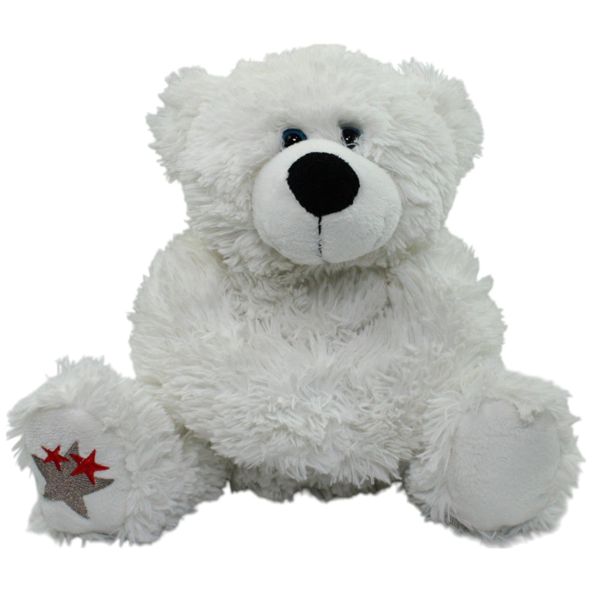 123000015801 XL Concept Süßer Teddybär mit Stern, weiß Kuscheltier Kumpel Leo Gebraucht Teddy Teddybär