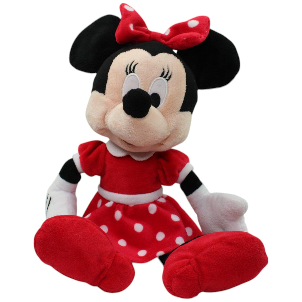 123000015821 Nicotoy Disney Minnie Maus mit rot - gepunktetem Kleid Kuscheltier Kumpel Leo Disney Gebraucht
