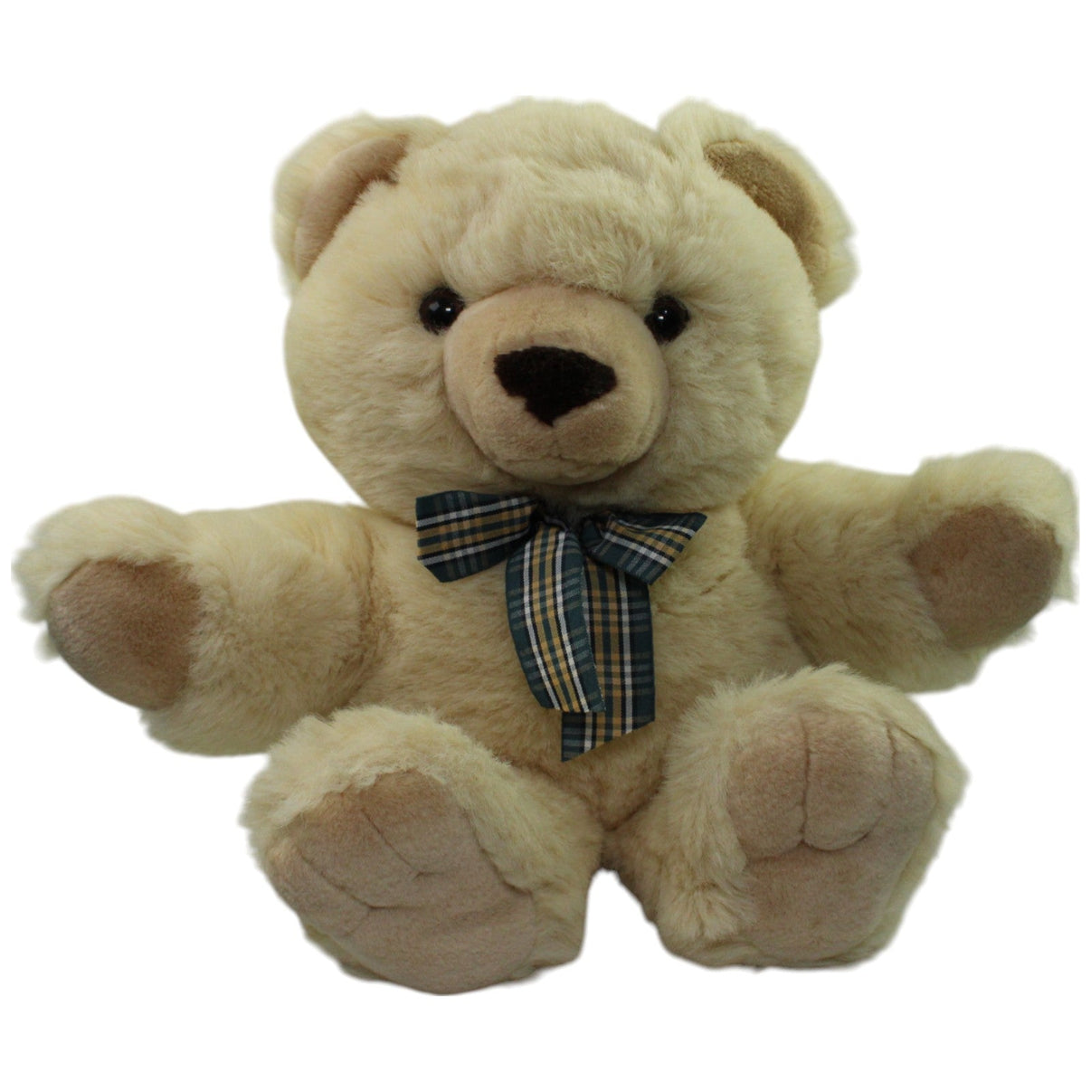 123000015861 Nicotoy XL Teddy mit Schleife, beige Kuscheltier Kumpel Leo Gebraucht Teddy Teddybär