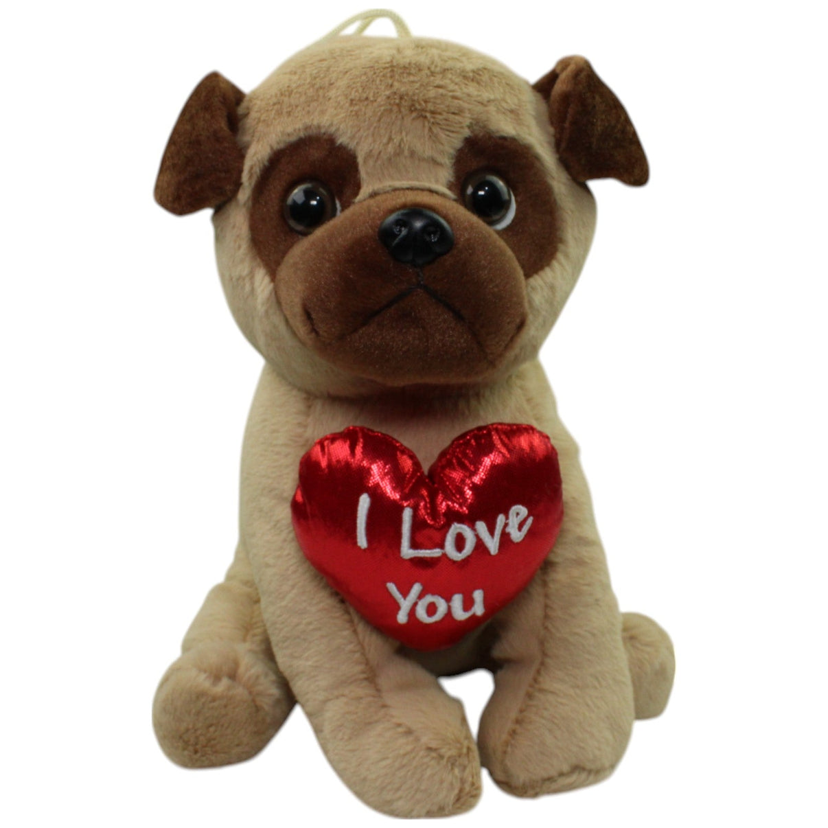 123000015867 Landahl & Baumann Süßer Mops mit Herz "I Love You", hellbraun Kuscheltier Kumpel Leo Gebraucht Hund