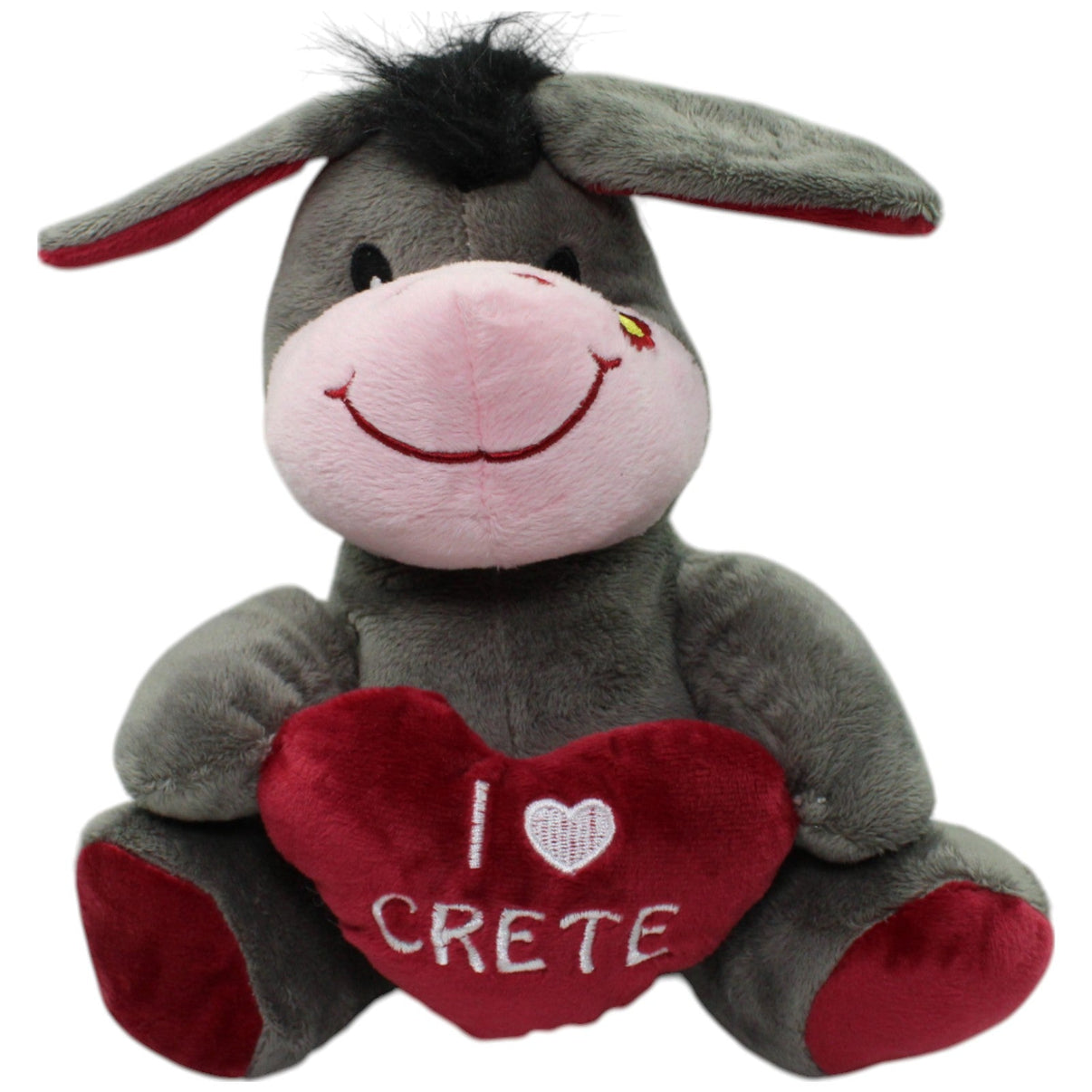 123000015874 Unbekannt Sitzender Esel mit Herz "I ❤ CRETE" Kuscheltier Kumpel Leo Gebraucht Kreta