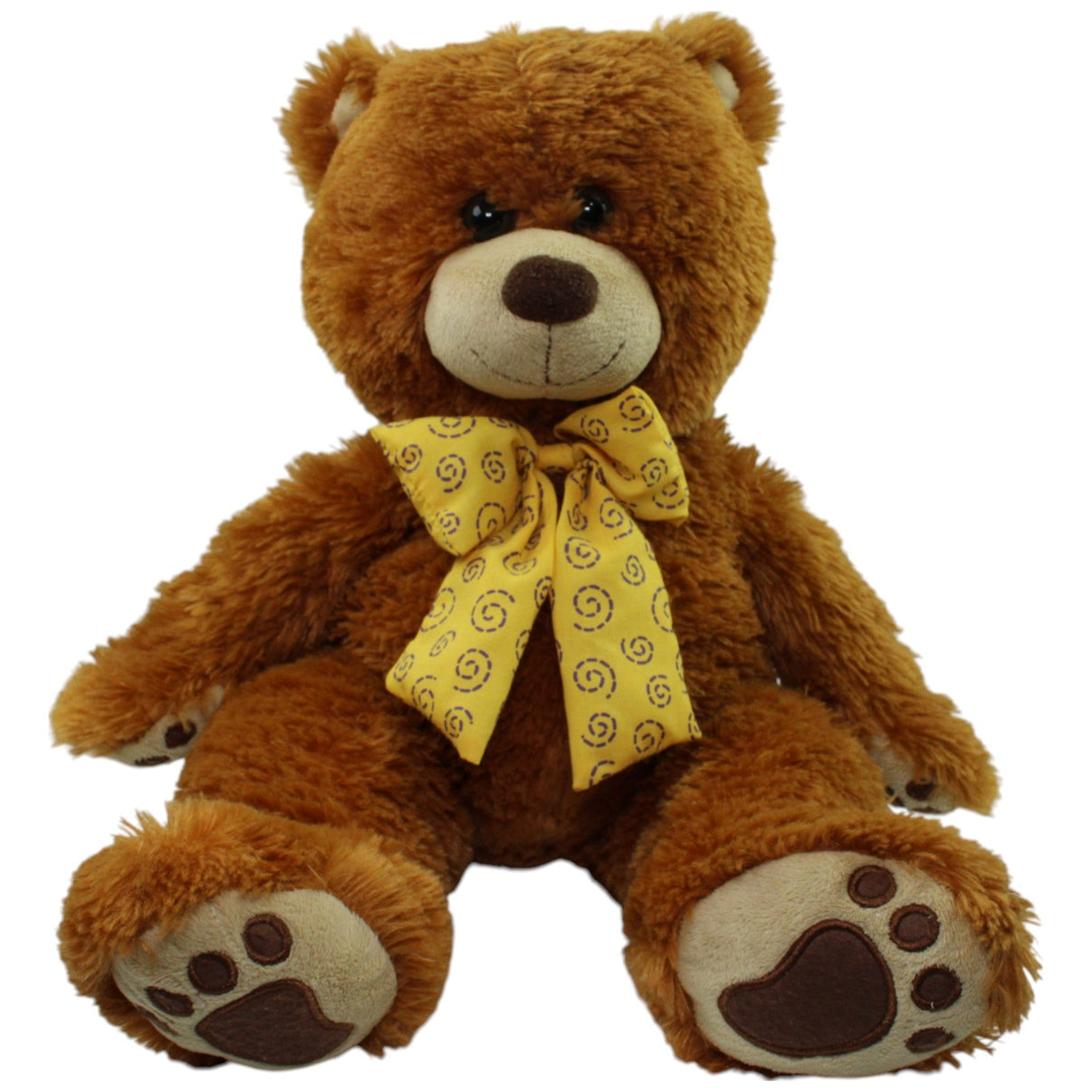 123000015920 Heunec XL Teddybär mit gelber Schleife Kuscheltier Kumpel Leo Gebraucht Teddy Teddybär