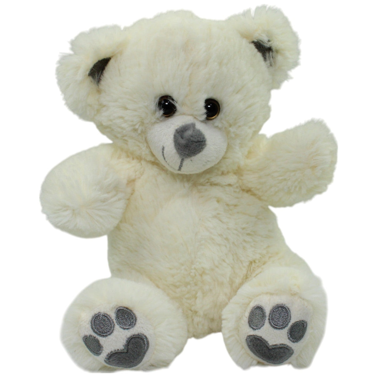 123000015928 Krüger & Gregoriades Weißer Teddy, sitzend Kuscheltier Kumpel Leo Gebraucht Teddy Teddybär