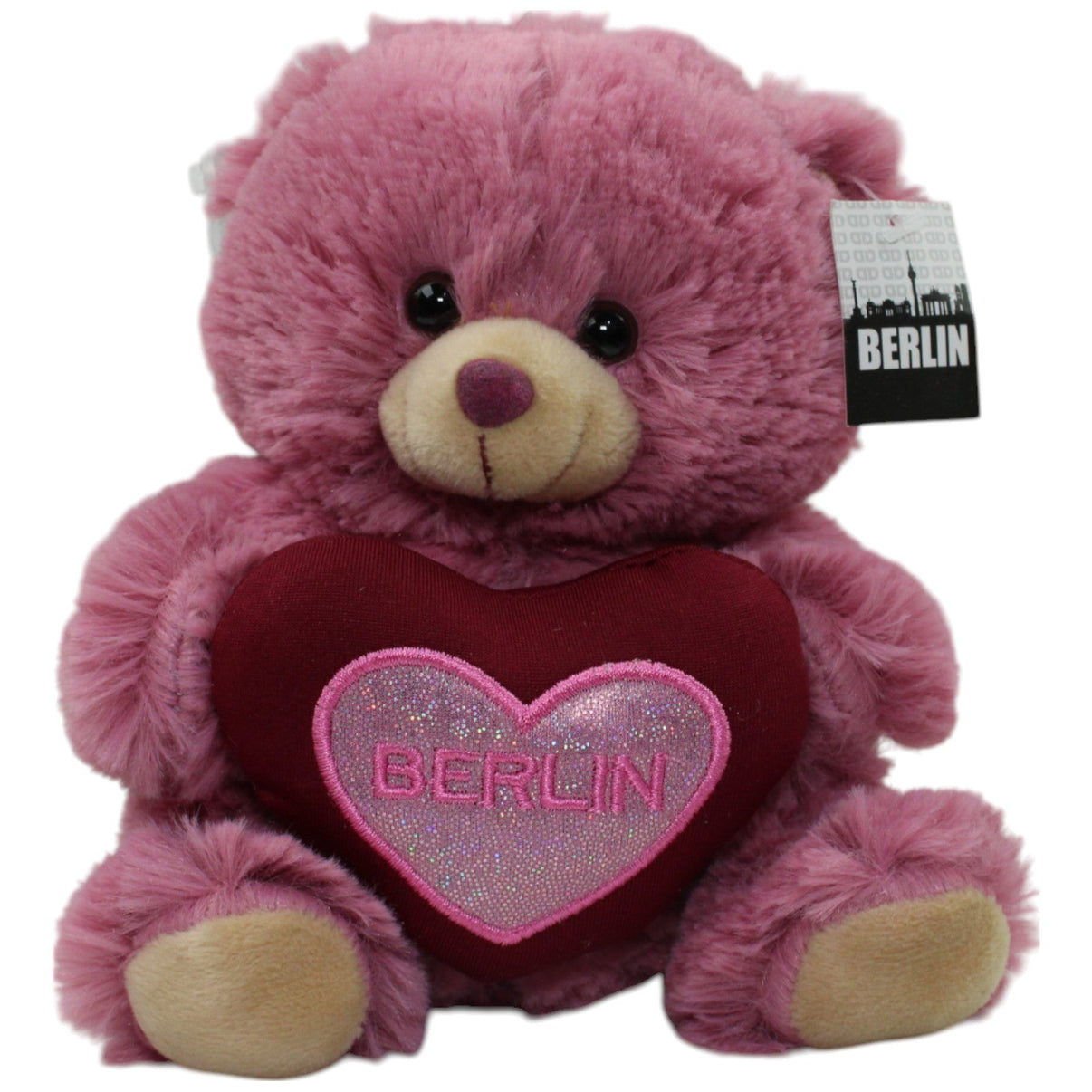 123000015949 MUDDASTADT Pinker Berlin Bär mit Herz Kuscheltier Kumpel Leo neu Teddy Teddybär