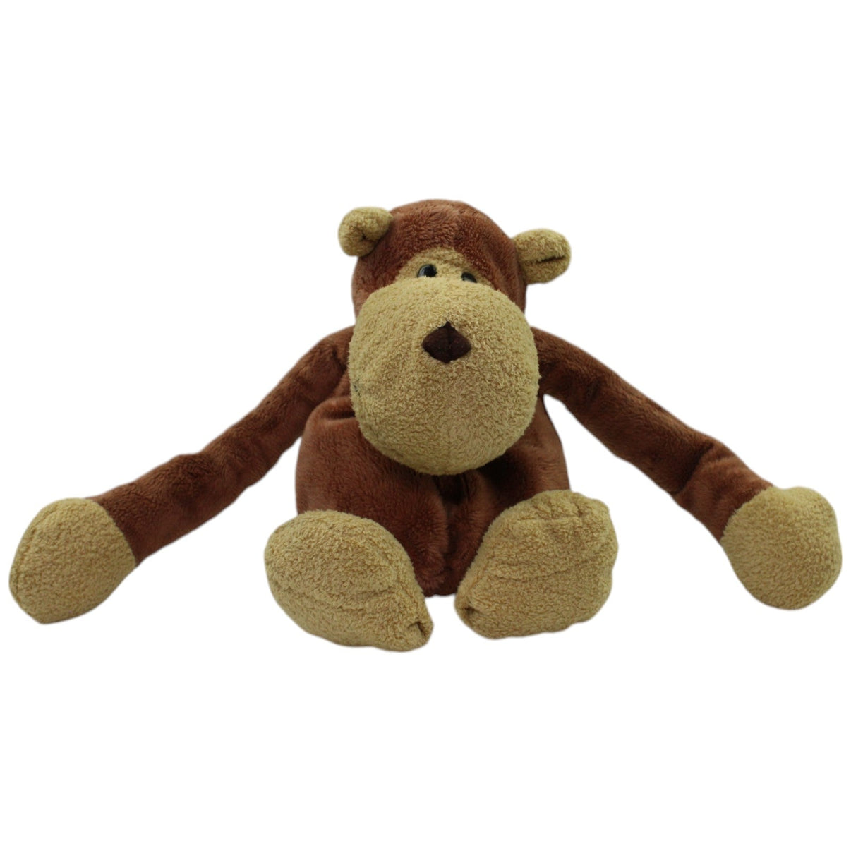 123000015966 DWW Brauner Affe mit Schlenker - Armen Kuscheltier Kumpel Leo Gebraucht Teddy Teddybär