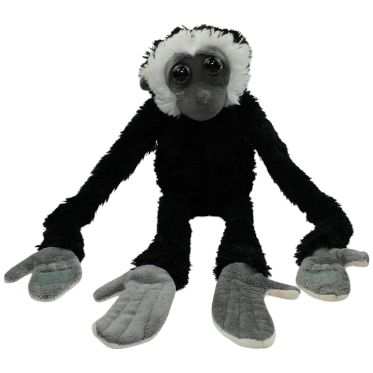 123000015980 Nature Planet Schwarzer Gibbon Affe mit Schlenker Klett - Armen Kuscheltier Kumpel Leo Affe Gebraucht