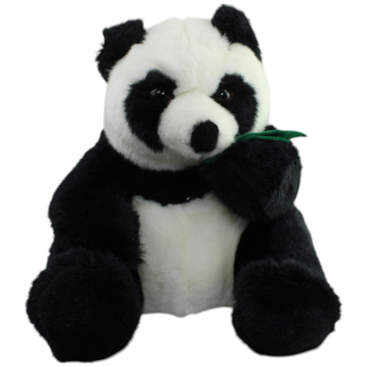 123000015982 Kuschelwuschel Panda mit Bambusblatt, sitzend Kuscheltier Kumpel Leo Gebraucht