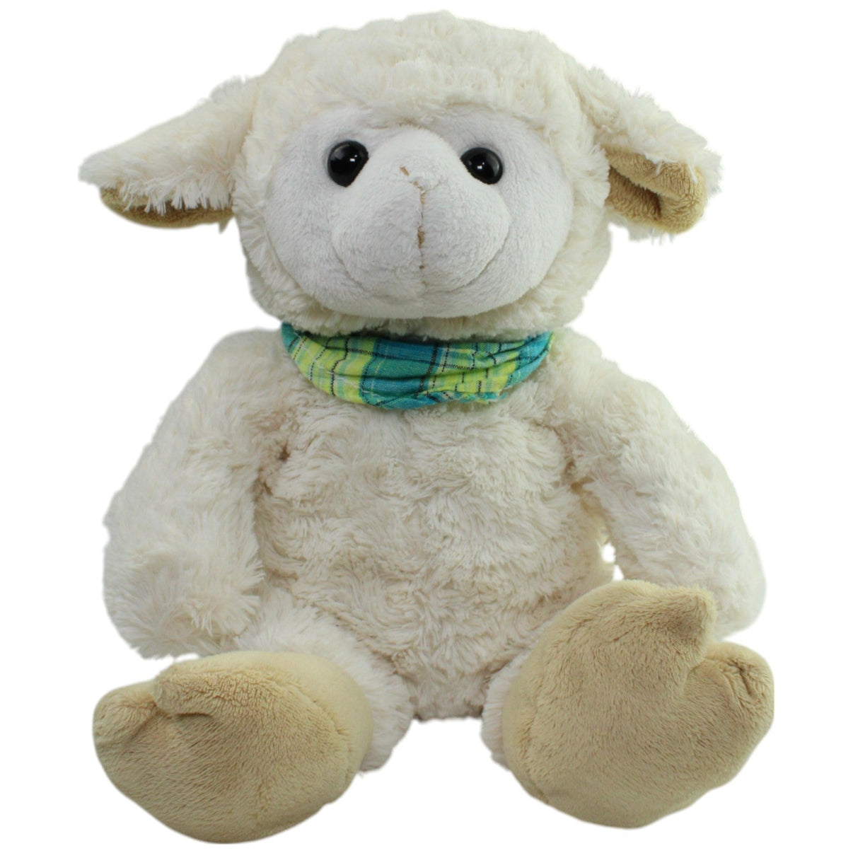 123000015986 Happy People Großes Lamm mit Halstuch, sitzend Kuscheltier Kumpel Leo Gebraucht