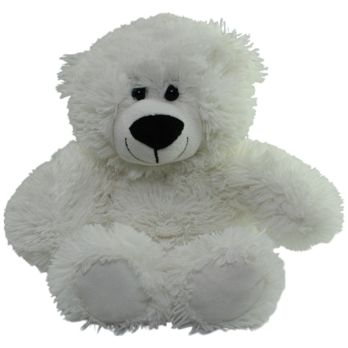 123000016002 Heunec Weißer Teddybär mit schwarzer Nase Kuscheltier Kumpel Leo Gebraucht Teddy Teddybär