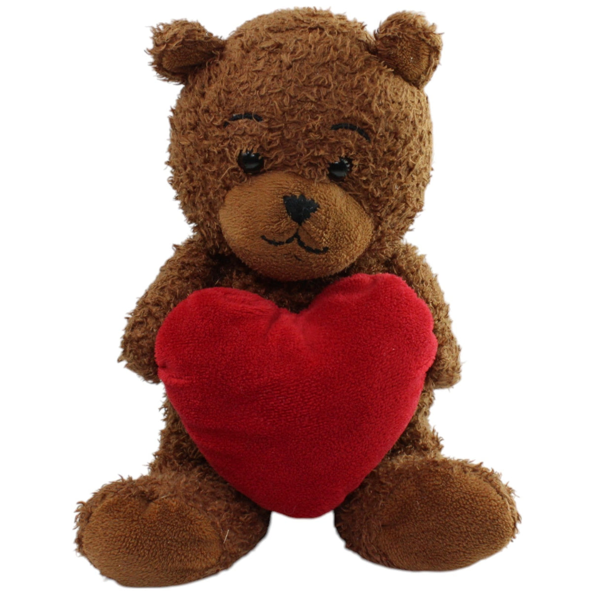 123000016018 Unbekannt Teddy mit Herz, dunkelbraun Kuscheltier Kumpel Leo Gebraucht Teddy Teddybär