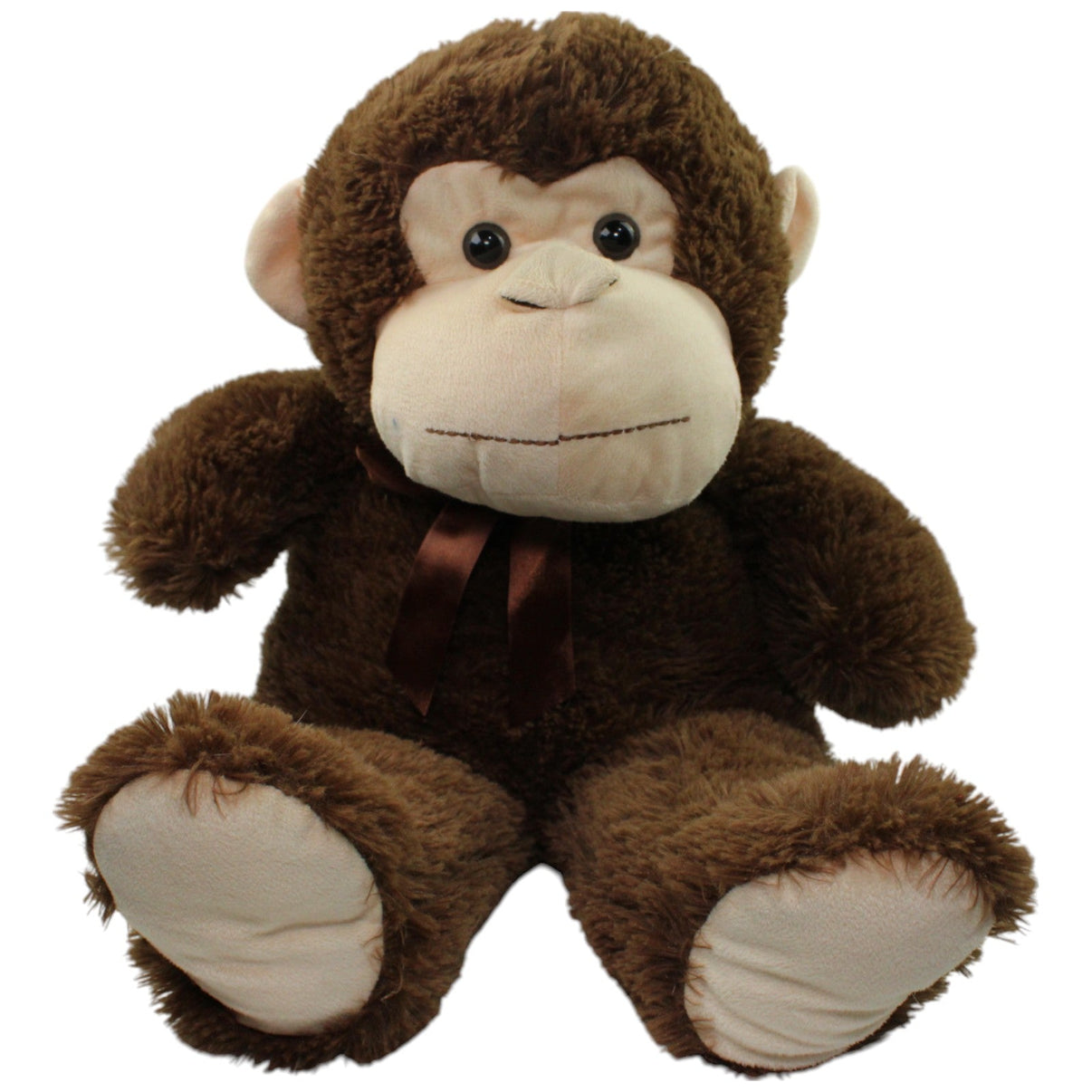 123000016026 J. A. Woll XL Affe mit brauner Schleife Kuscheltier Kumpel Leo Affe Gebraucht