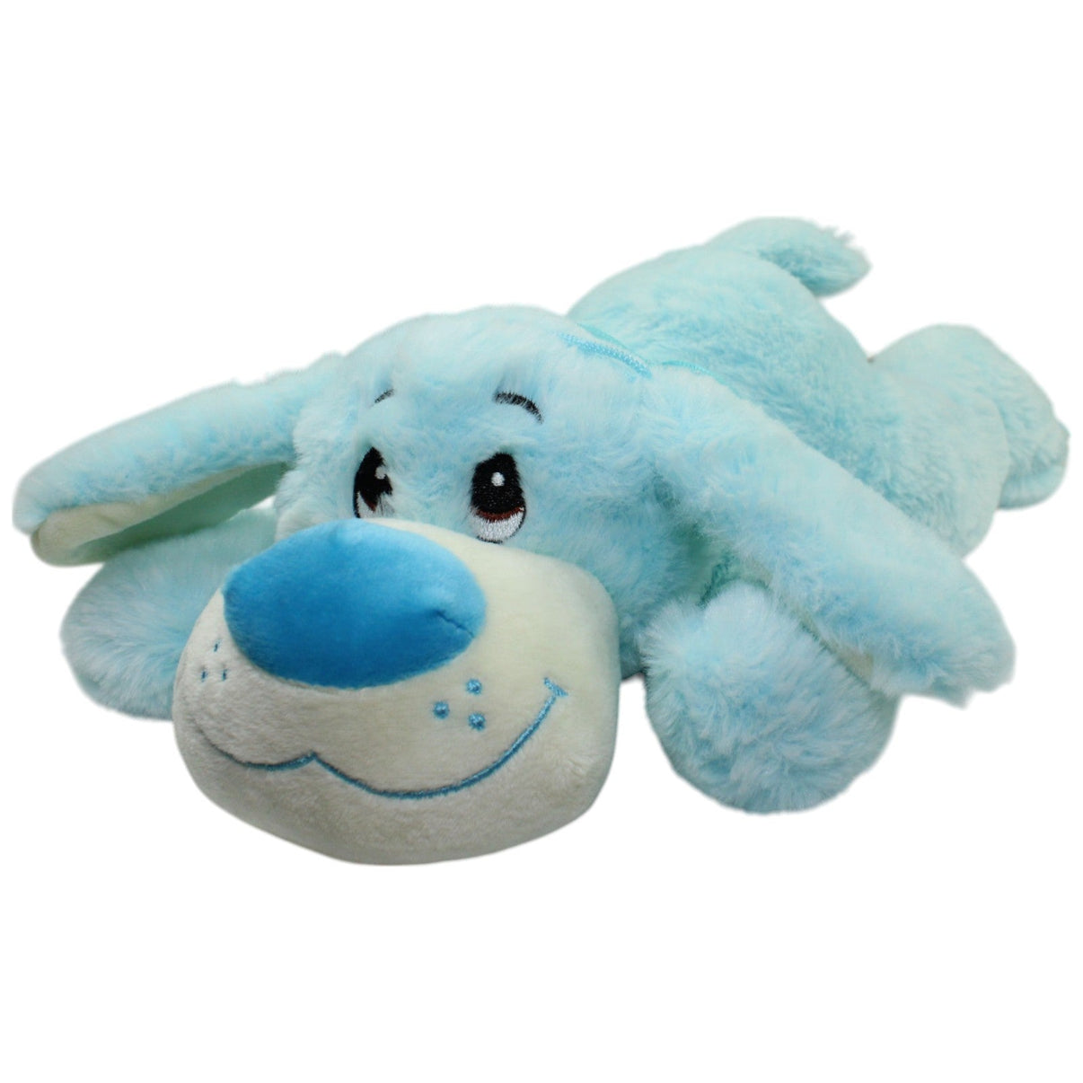 123000016035 Morgenroth Blauer XL Hund mit Schleife, liegend Kuscheltier Kumpel Leo Gebraucht
