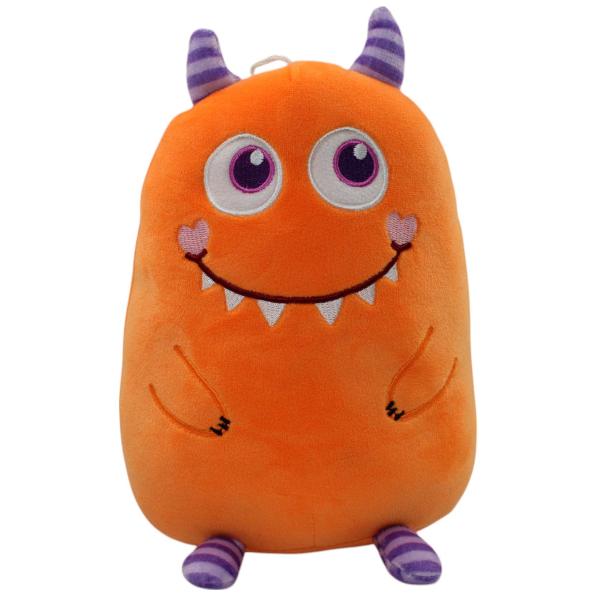 123000016049 Unbekannt Lächelndes Monster, orange Plüschfigur Kumpel Leo Gebraucht