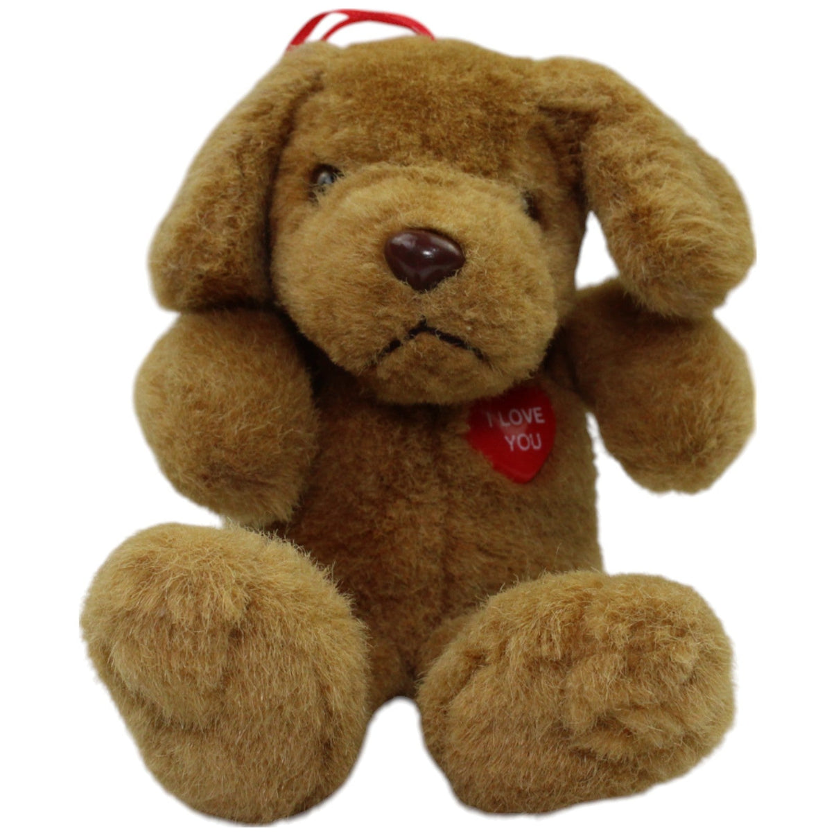 123000016050 Seneca Herzl, brauner Hund mit Herz "I LOVE YOU" Kuscheltier Kumpel Leo _Vintage_ Gebraucht Vintage