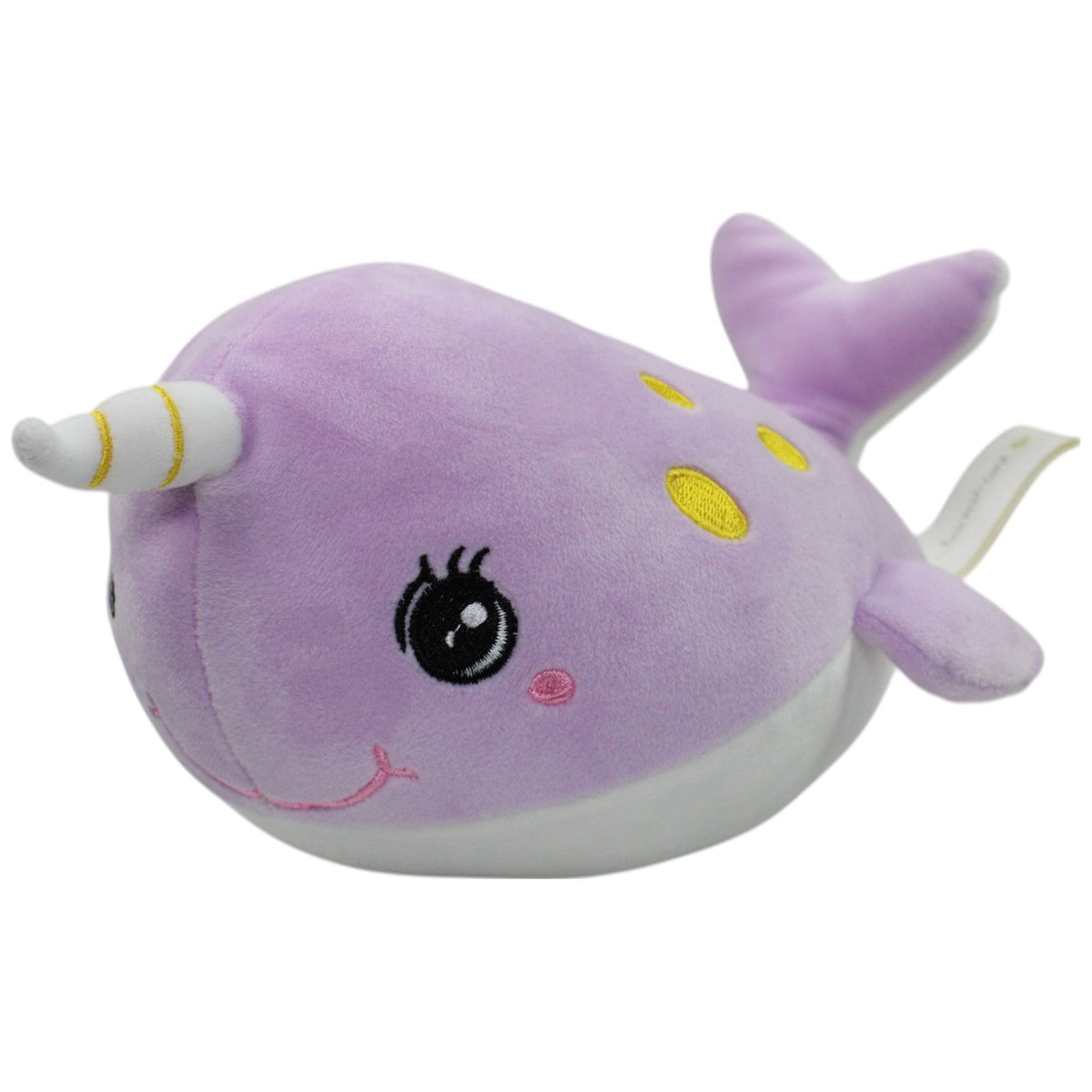123000016055 TEDI Kuschelfreund, Squishy Narwal, lila - weiß Kuscheltier Kumpel Leo Gebraucht Wal