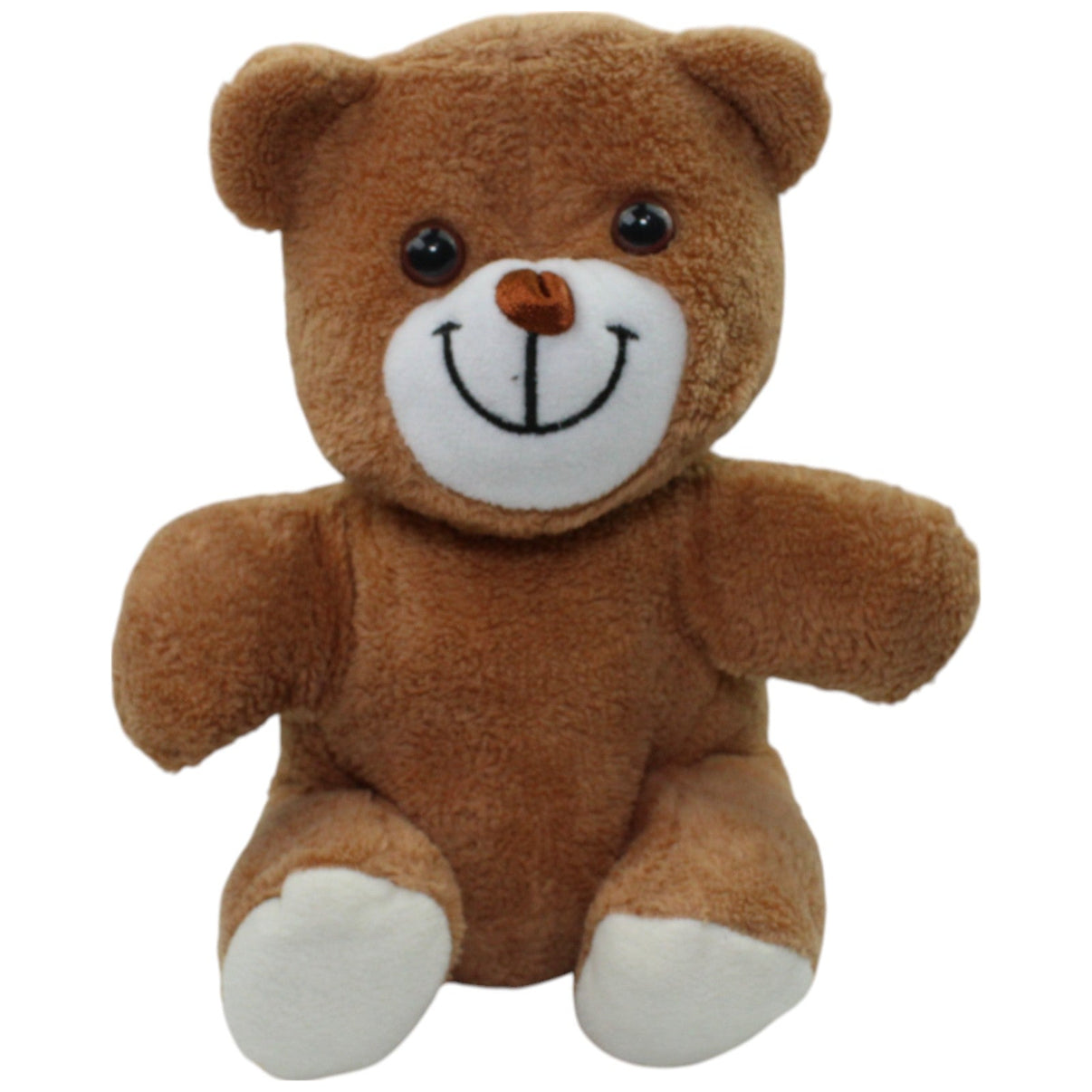 123000016081 Unbekannt Lachender Teddy, hellbraun Kuscheltier Kumpel Leo Gebraucht Teddy Teddybär