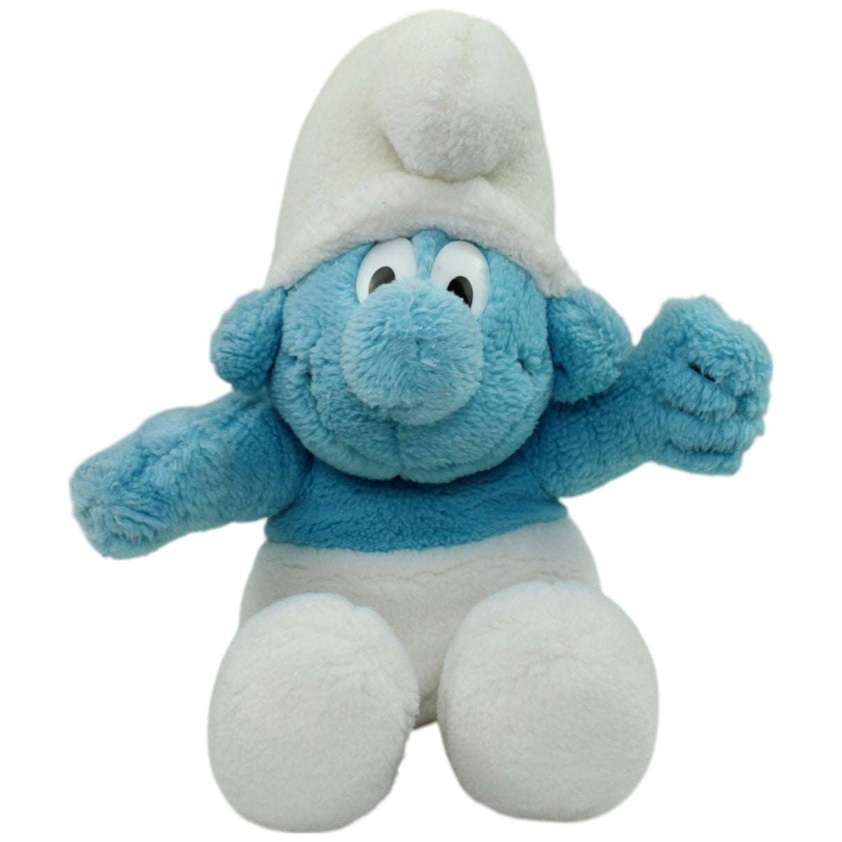 123000016092 Unbekannt Schlumpf mit Stauraum, sitzend Plüschfigur Kumpel Leo Gebraucht