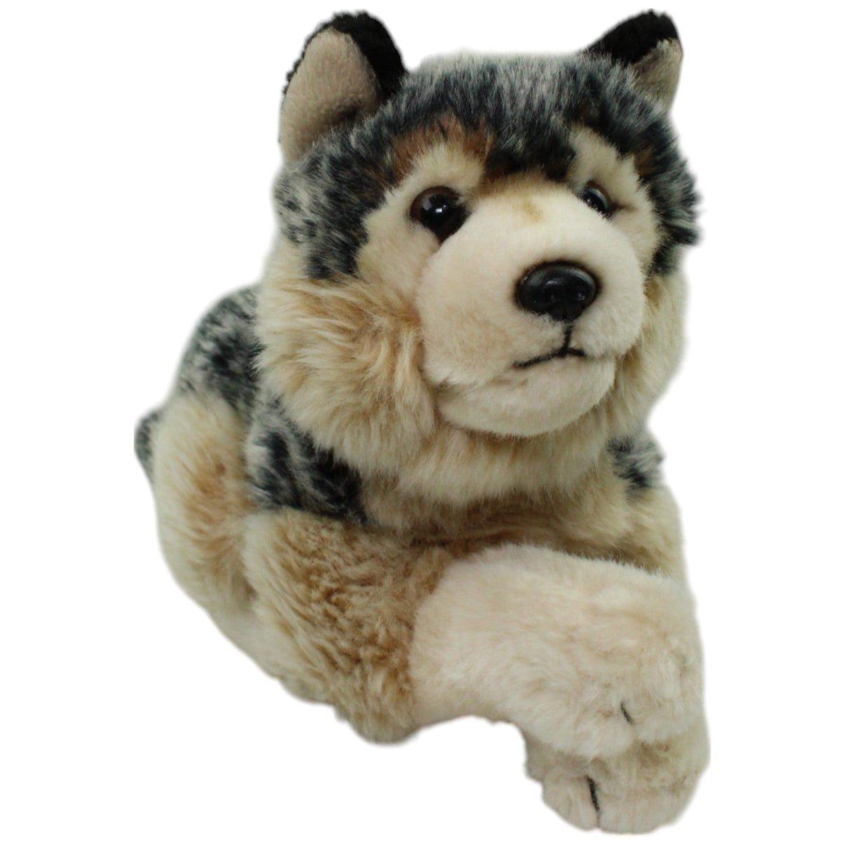 123000016115 Uni - Toys Hübscher Grauwolf, liegend Kuscheltier Kumpel Leo Gebraucht Wolf