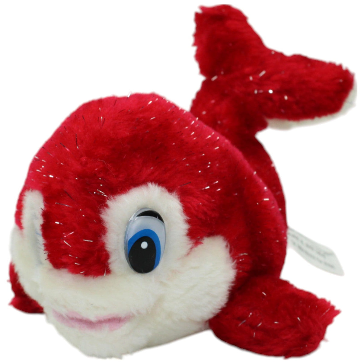 123000016119 Braun Plüschwaren Delfin mit Glitzer, rot - weiß Kuscheltier Kumpel Leo Gebraucht