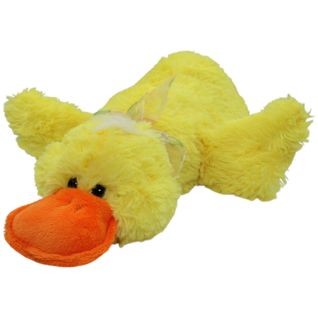 123000016127 Heunec Große gelbe Ente mit Schleife, liegend Kuscheltier Kumpel Leo _Vintage_ Gebraucht Vintage