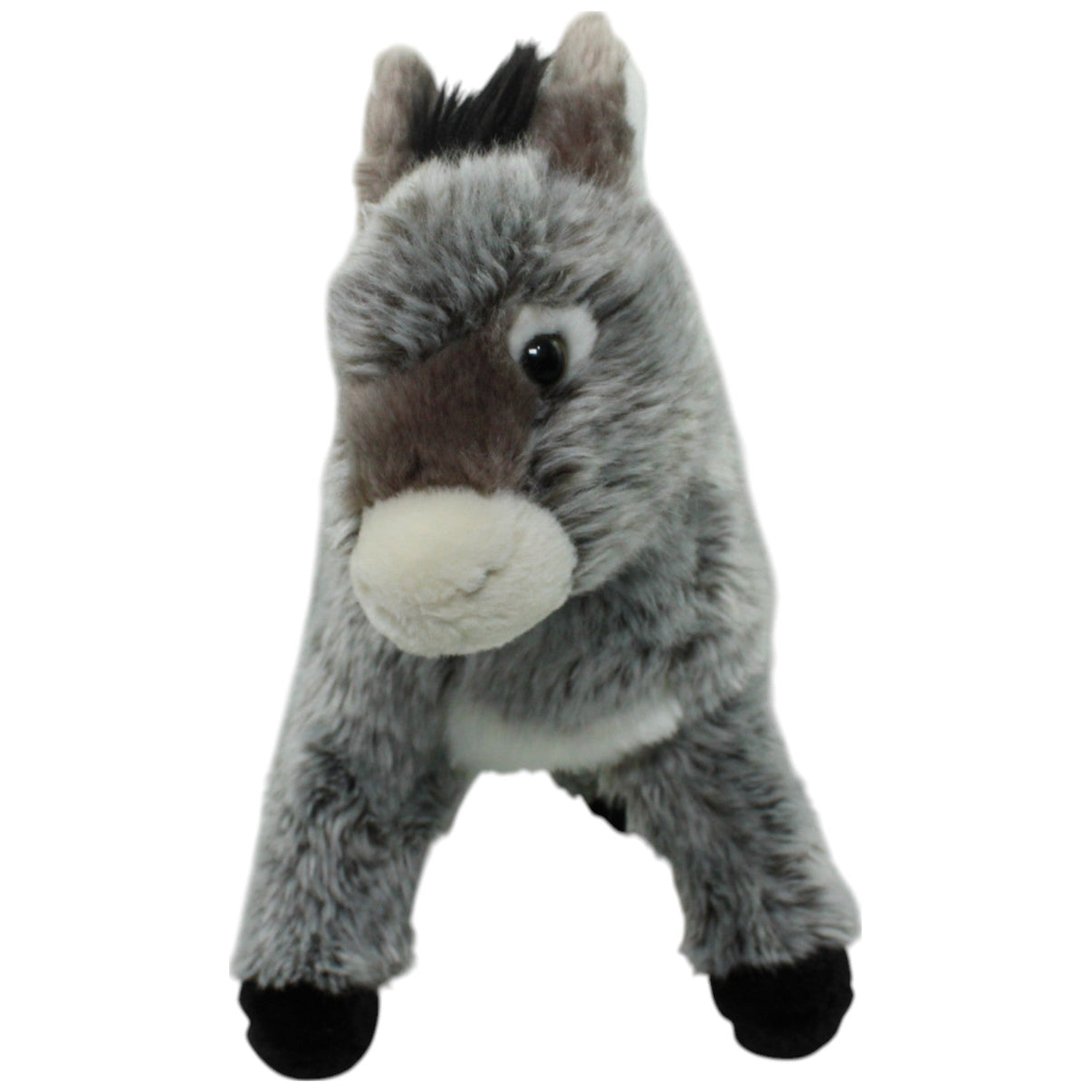 123000016146 Uni - Toys Schöner Esel mit langen Haaren, stehend Kuscheltier Kumpel Leo Gebraucht