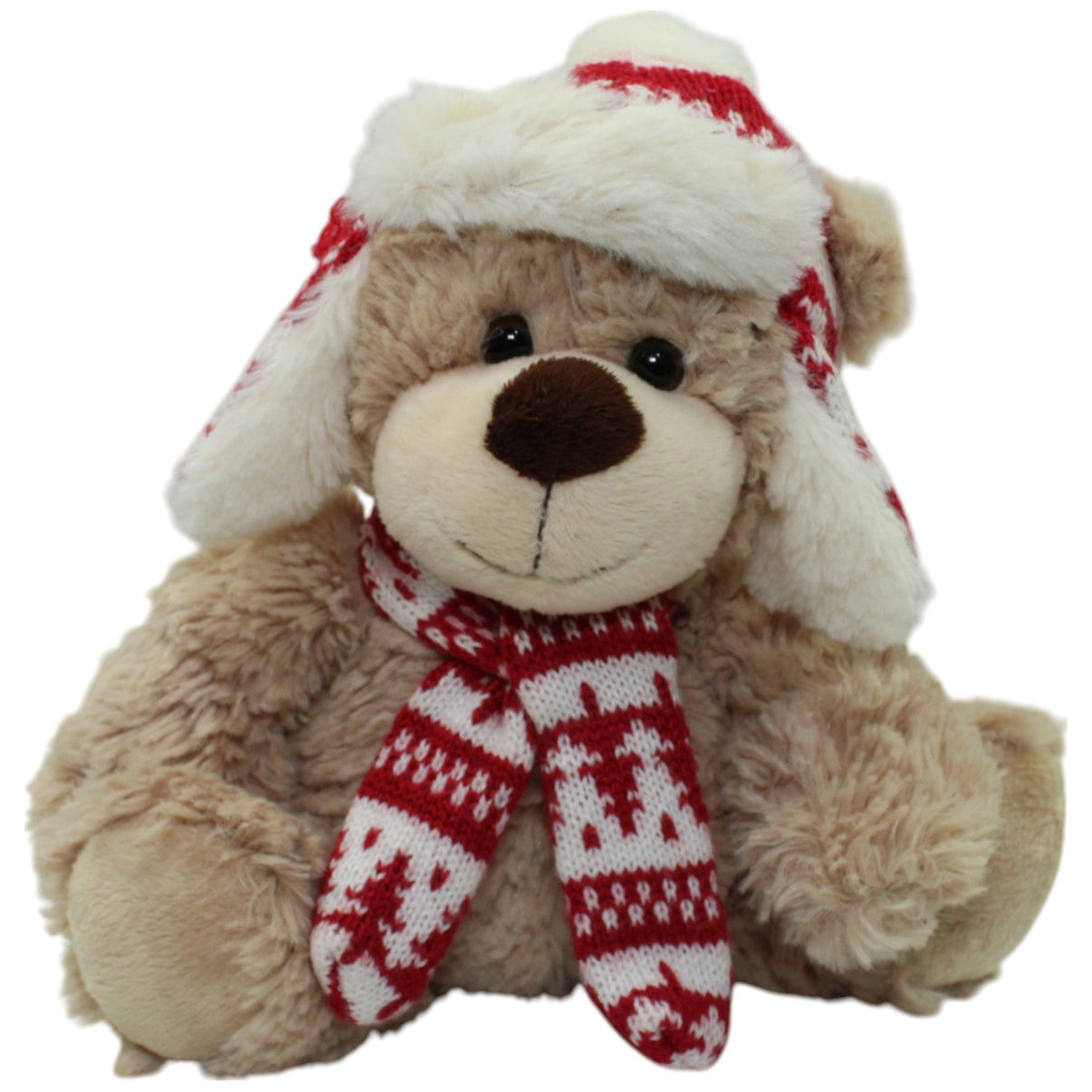 123000016164 JUMI Teddy mit winterlicher Mütze & Schal Kuscheltier Kumpel Leo Gebraucht Teddy Teddybär