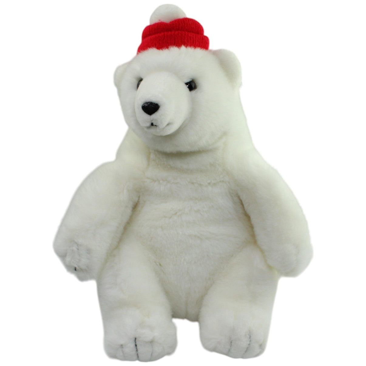 123000016221 Rudolf Schaffer Collection Großer Eisbär mit kleiner roter Mütze Kuscheltier Kumpel Leo _Vintage_ Gebraucht Vintage