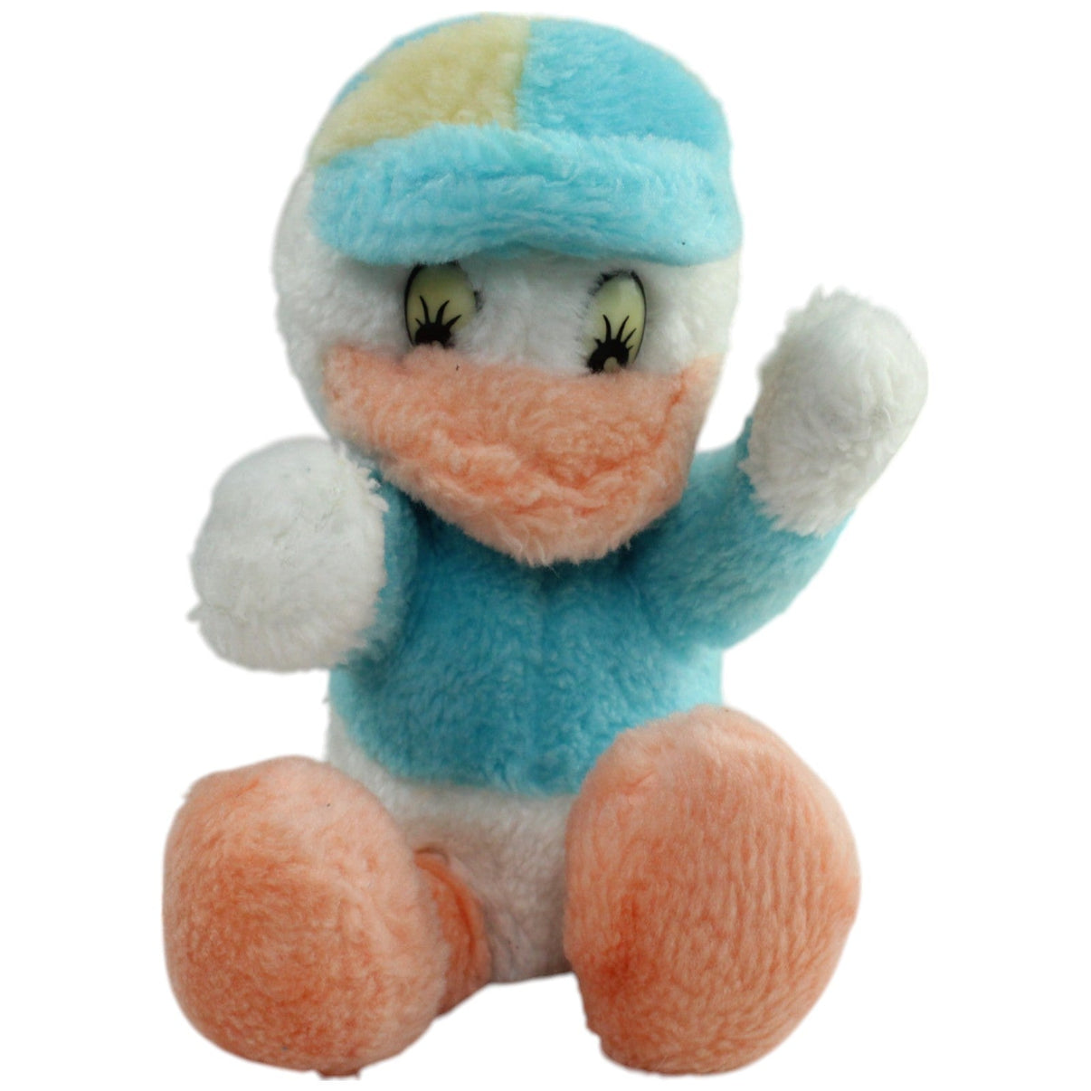 123000016228 Unbekannt Ente mit blauer Kleidung Kuscheltier Kumpel Leo _Vintage_ Gebraucht Vintage