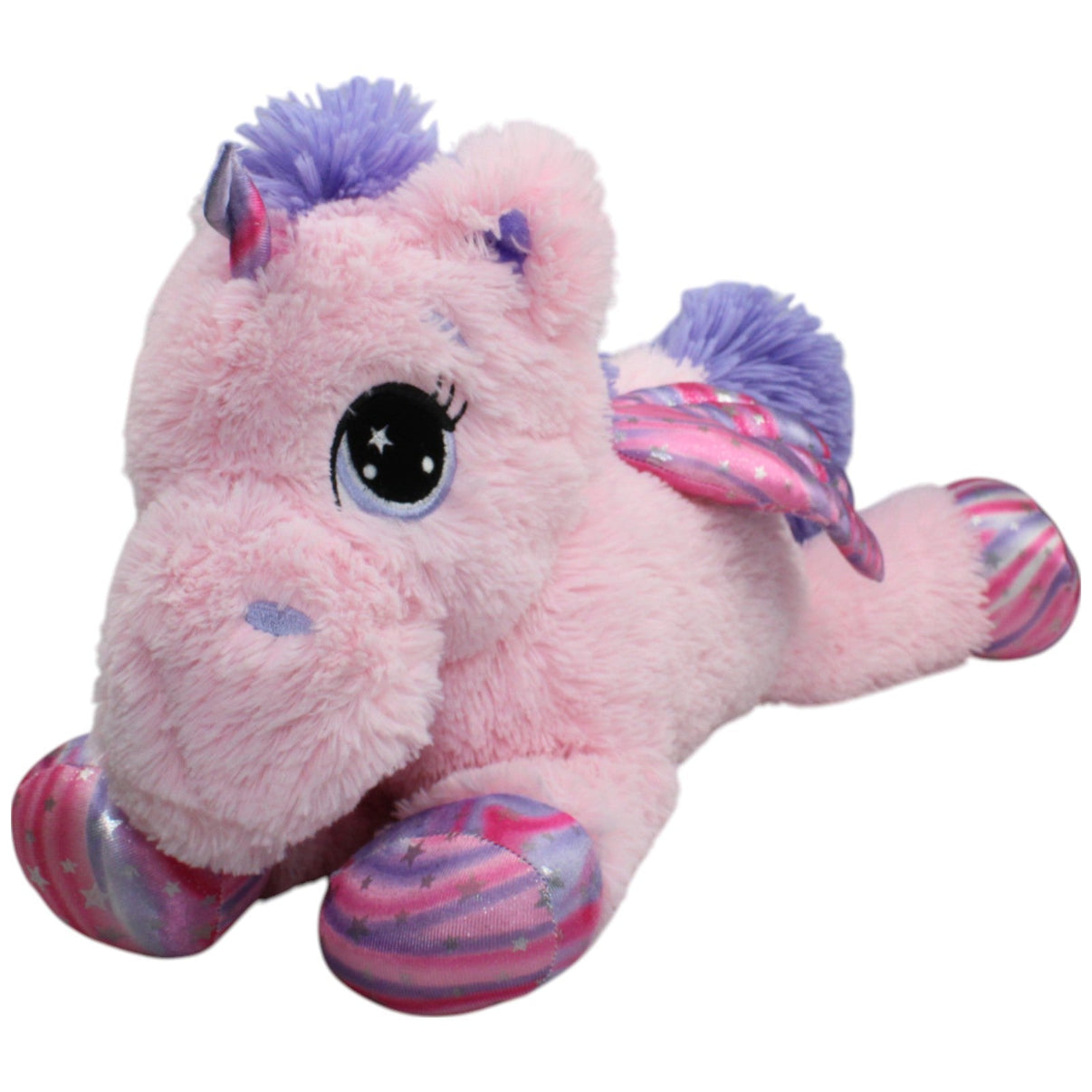 123000016240 Smyths Toys Schönes XXL rosa Pegasus Kuscheltier Kumpel Leo Einhorn Gebraucht