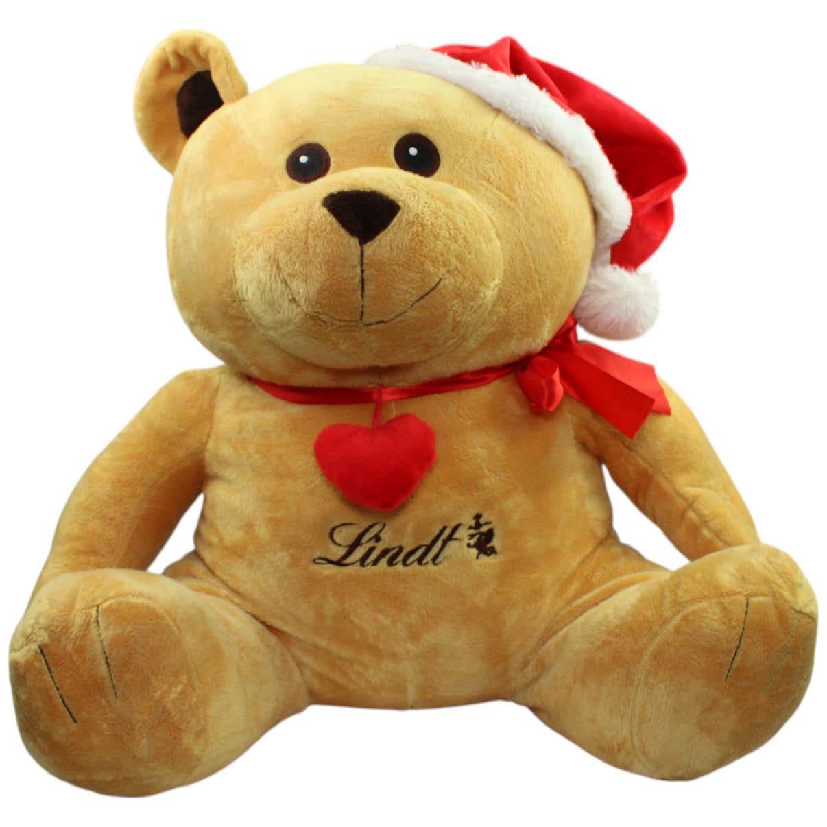 123000016242 Lindt XXL Lindt Bär mit Weihnachtsmütze Kuscheltier Kumpel Leo Gebraucht Teddy Teddybär