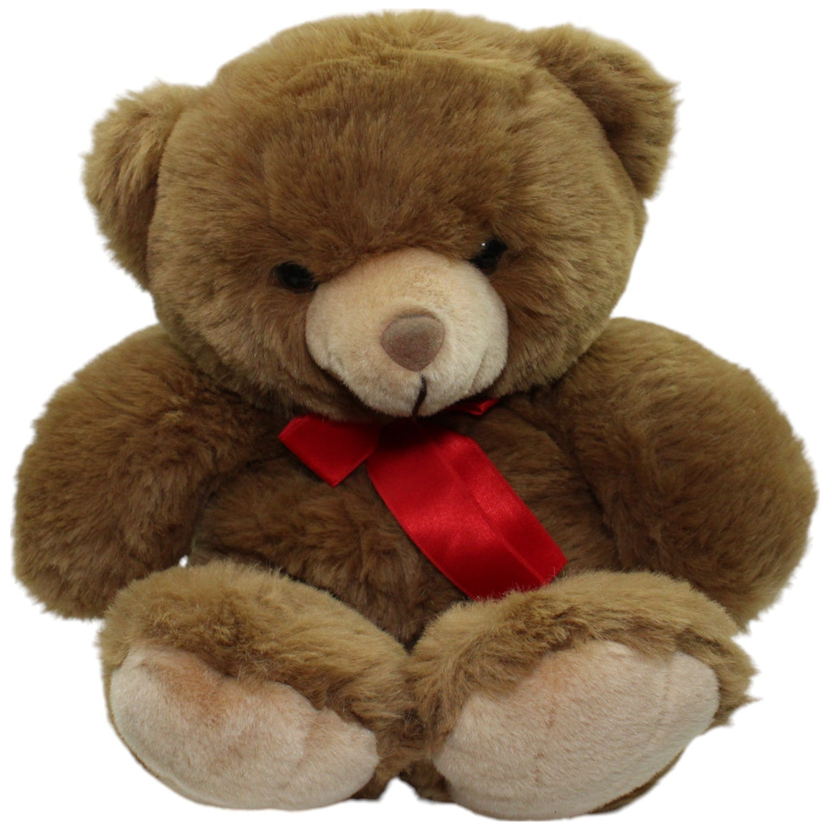 123000016244 Kaufhof XL Teddybär mit roter Schleife von Elite Kuscheltier Kumpel Leo _Vintage_ Gebraucht Vintage