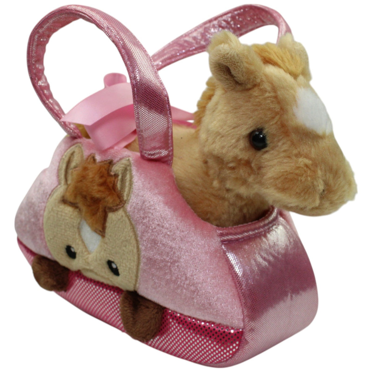 123000016261 Aurora Fancy Pals, Pal Peek - a - Boo Pferd in rosa Handtasche Kuscheltier Kumpel Leo Gebraucht Pony