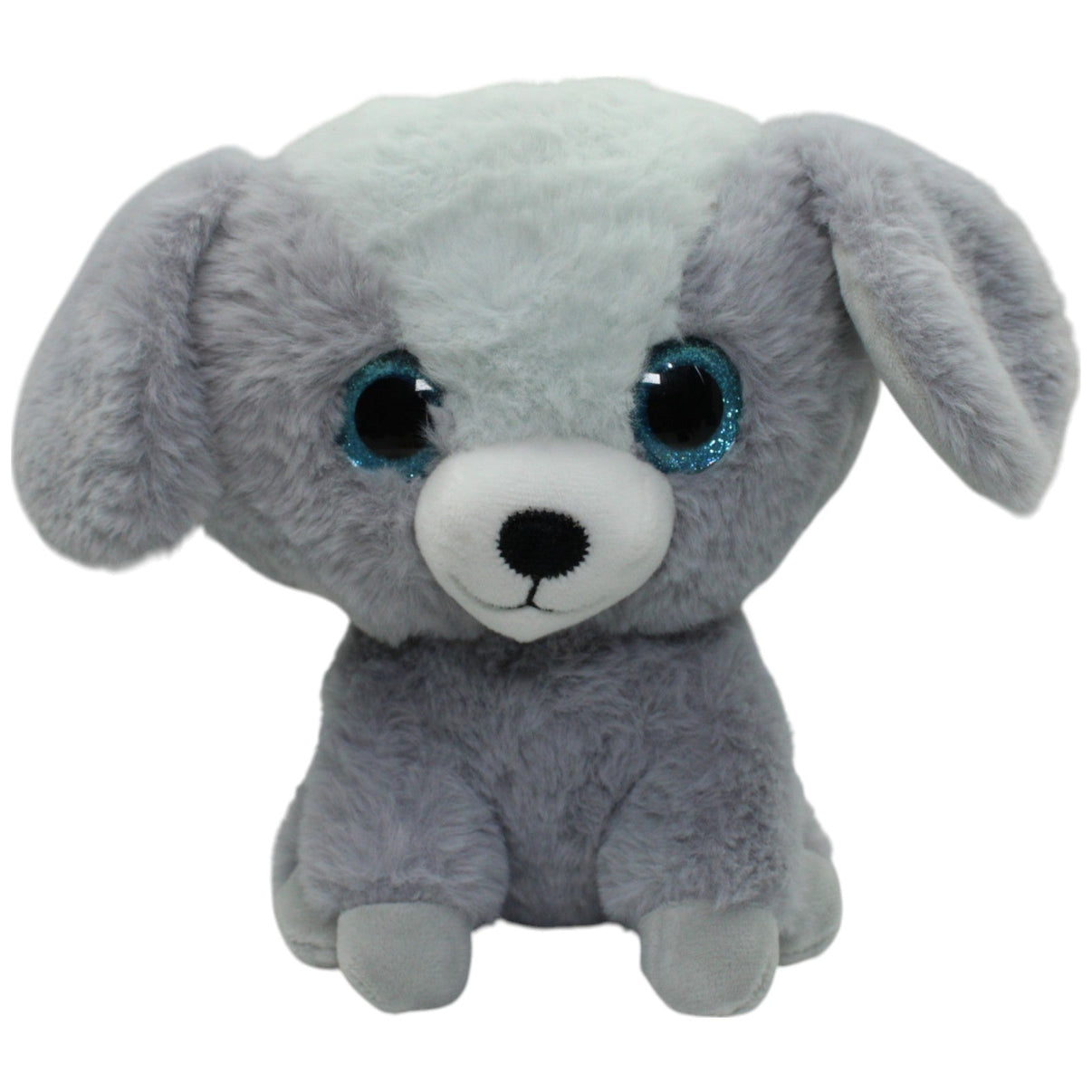 123000016262 OWIM KIDLAND®, grauer Hund mit blauen Glitzer - Augen Kuscheltier Kumpel Leo Gebraucht