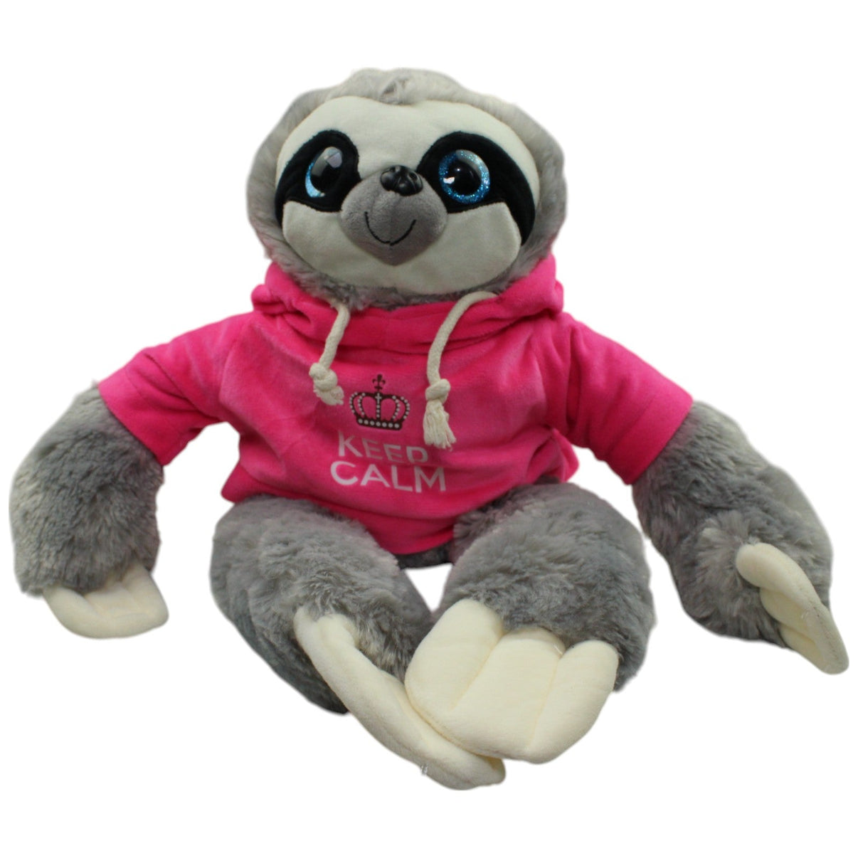 123000016266 Toy Trade XL Faultier mit pinkem Hoodie " KEEP CALM" Kuscheltier Kumpel Leo Gebraucht