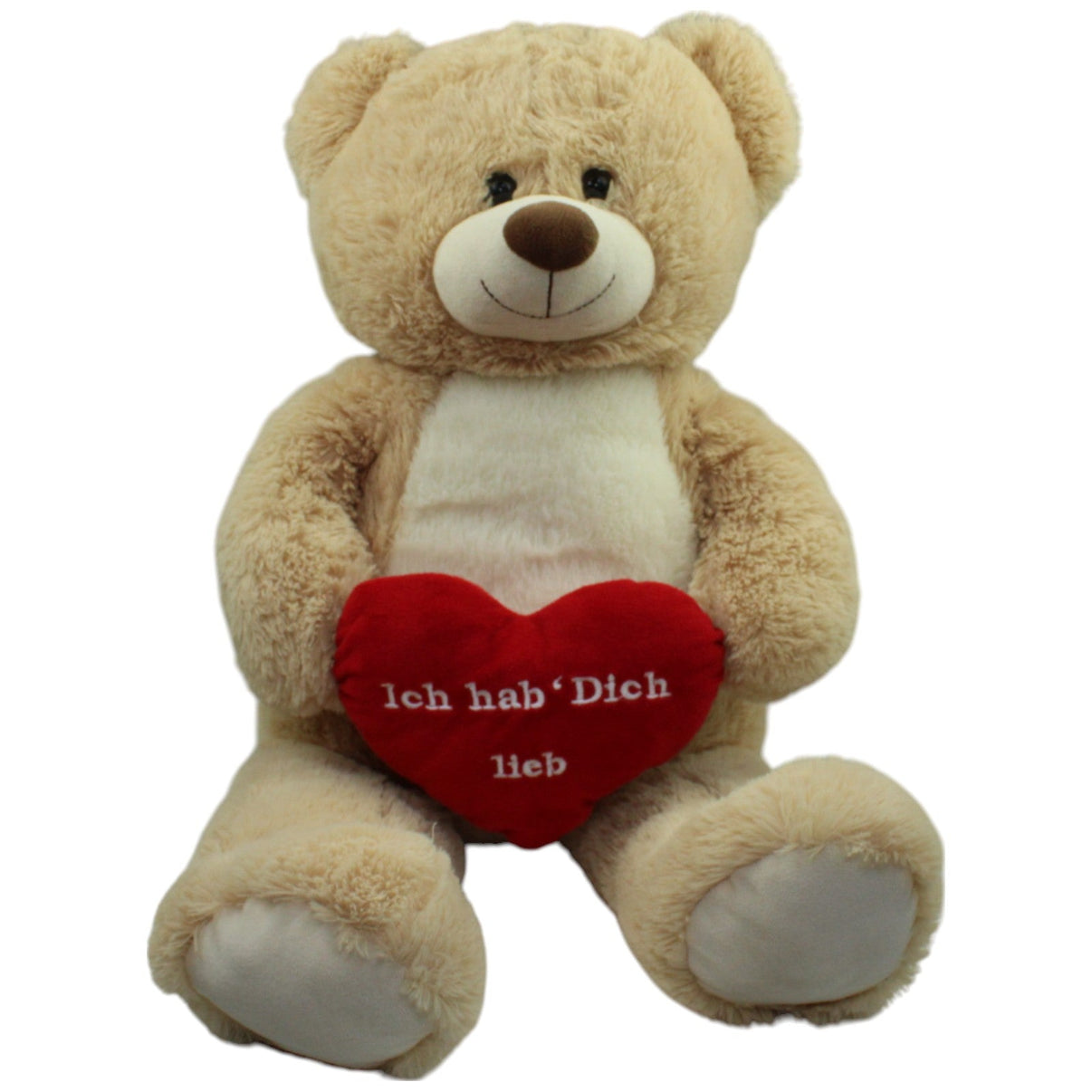 123000016320 Heunec XXXL Teddybär mit Herz "Ich hab´ Dich lieb" Kuscheltier Kumpel Leo Gebraucht Teddy Teddybär